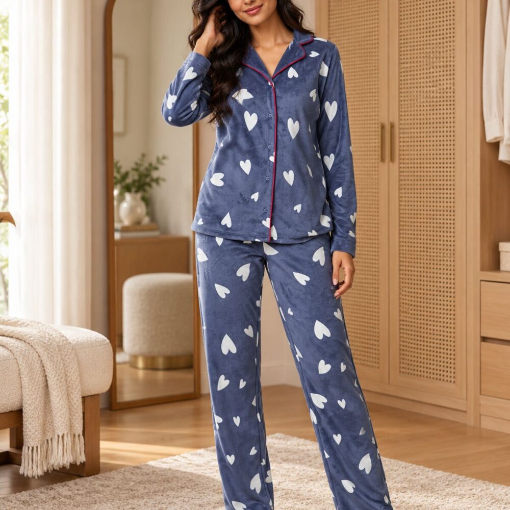 Twilight Heart Print Pajama Set