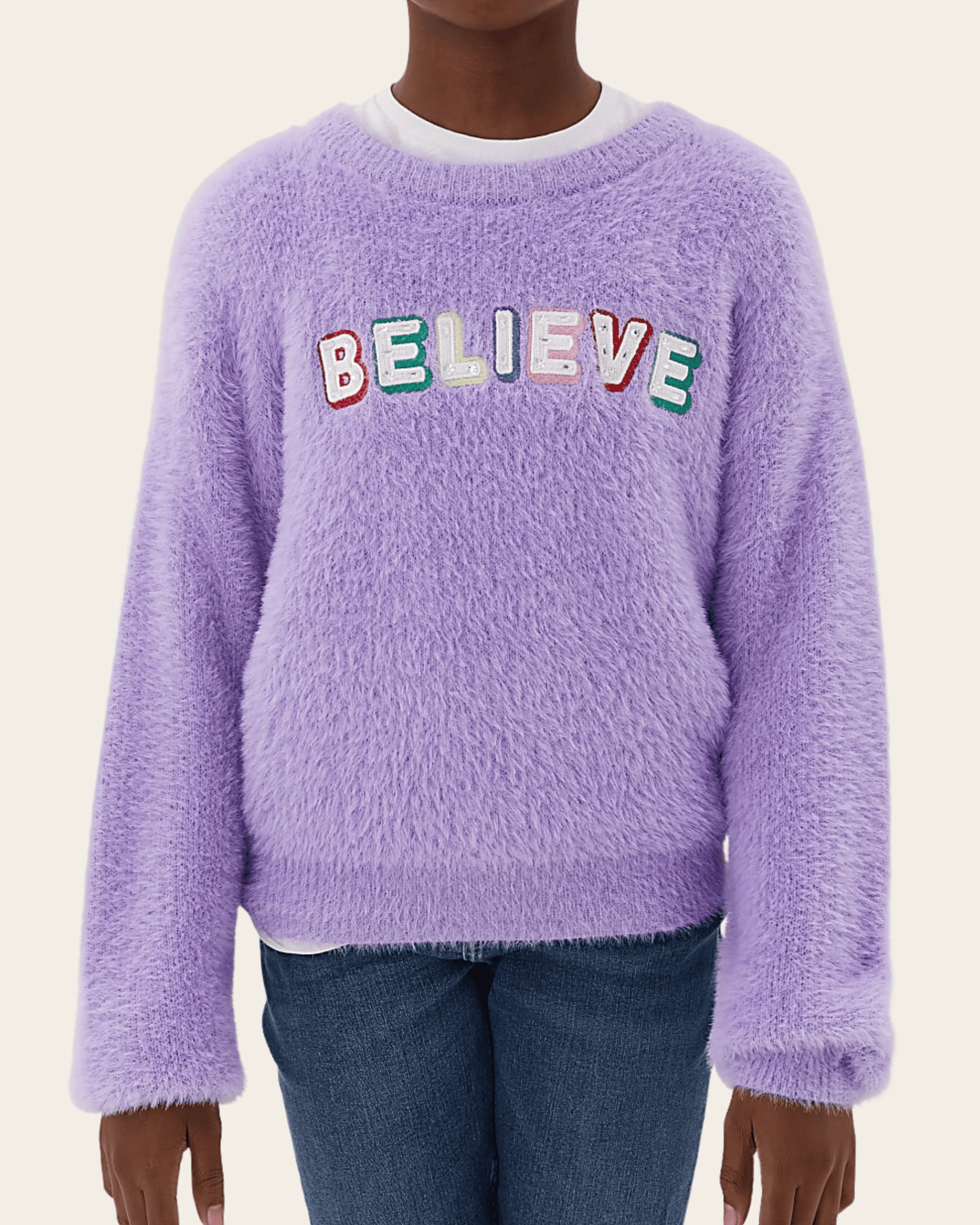 ✨ Believe Fluffy Winter Jumper
