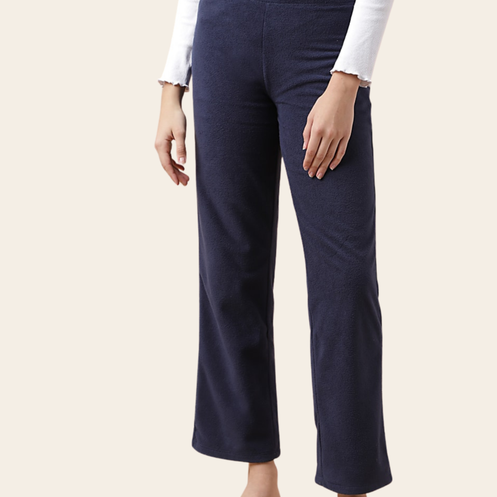 2.a Navy Fleece Lounge Bottoms