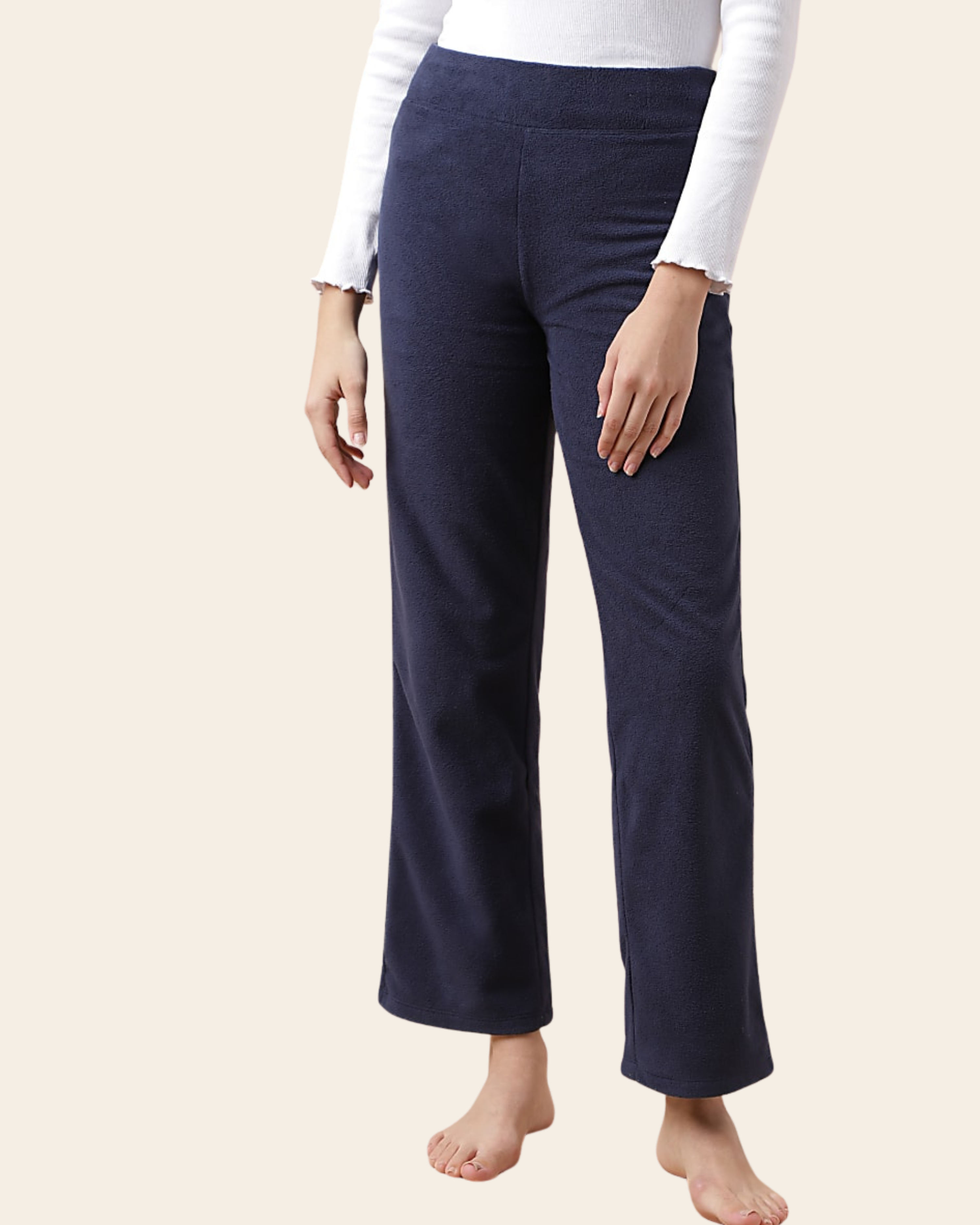 2.a Navy Fleece Lounge Bottoms