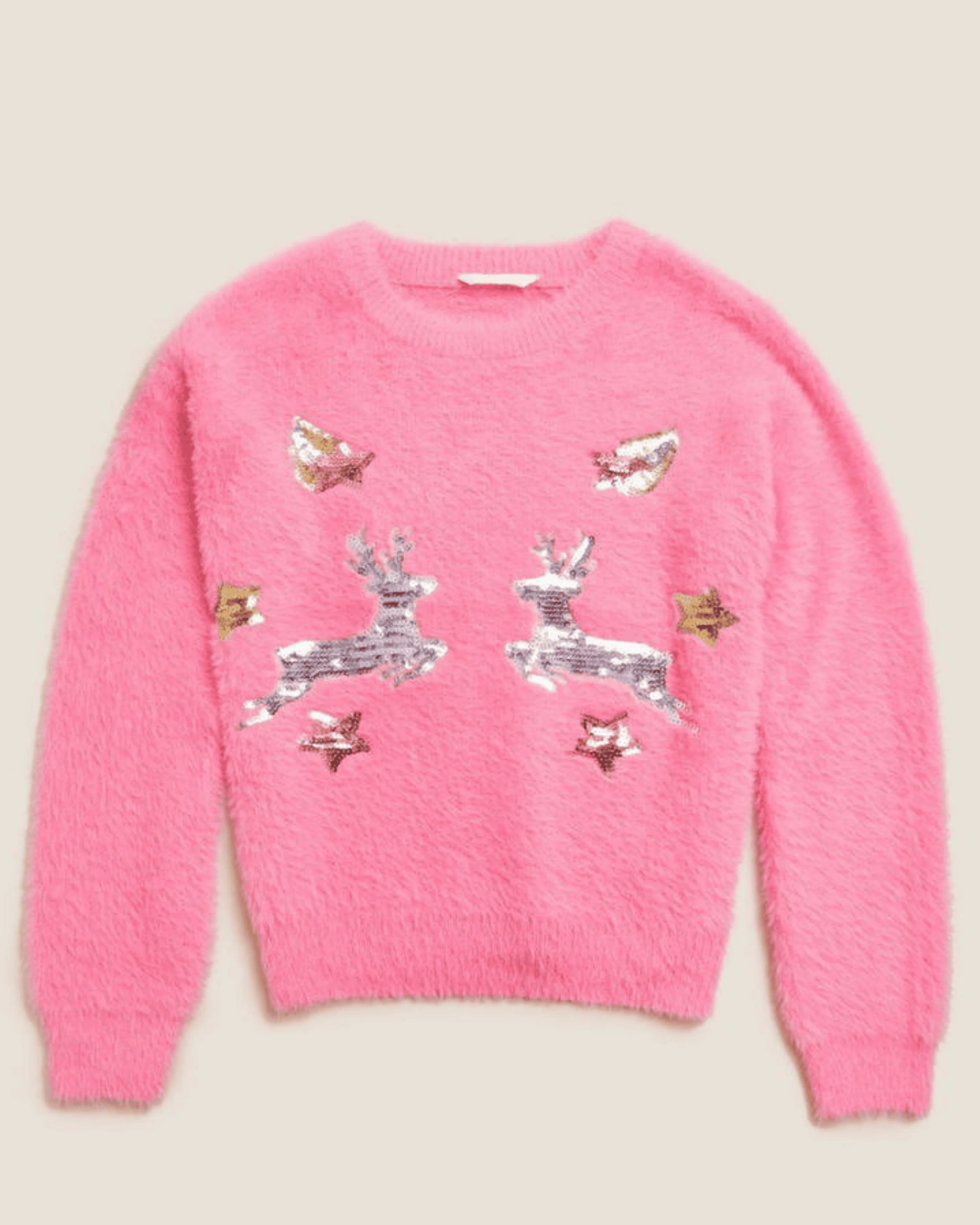 🦌 Starry Reindeer Fluffy Jumper