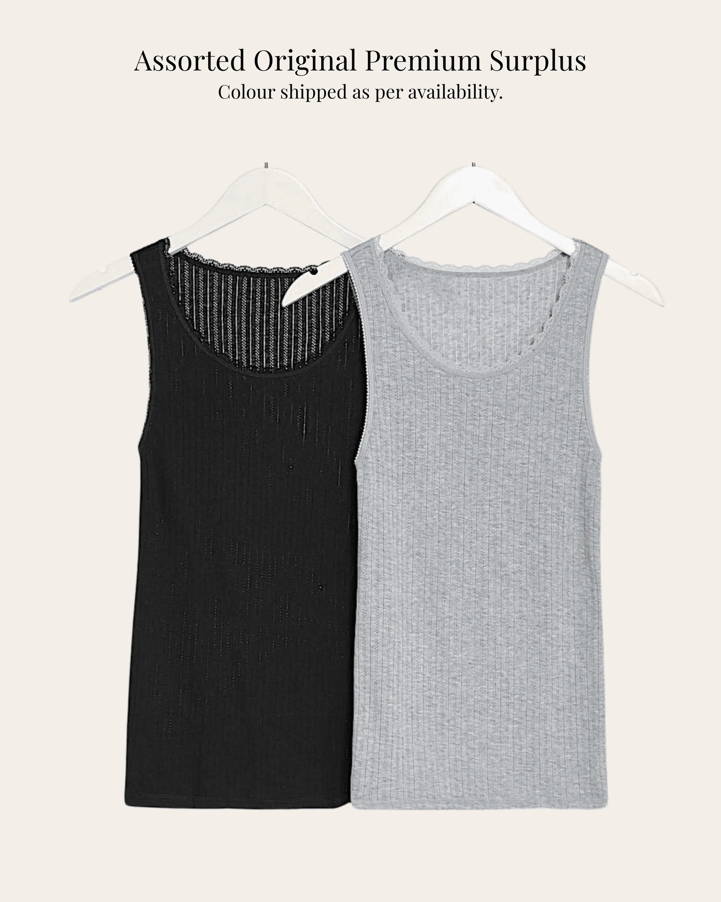 Ribbed Sleeveless Thermal – Pack of 2