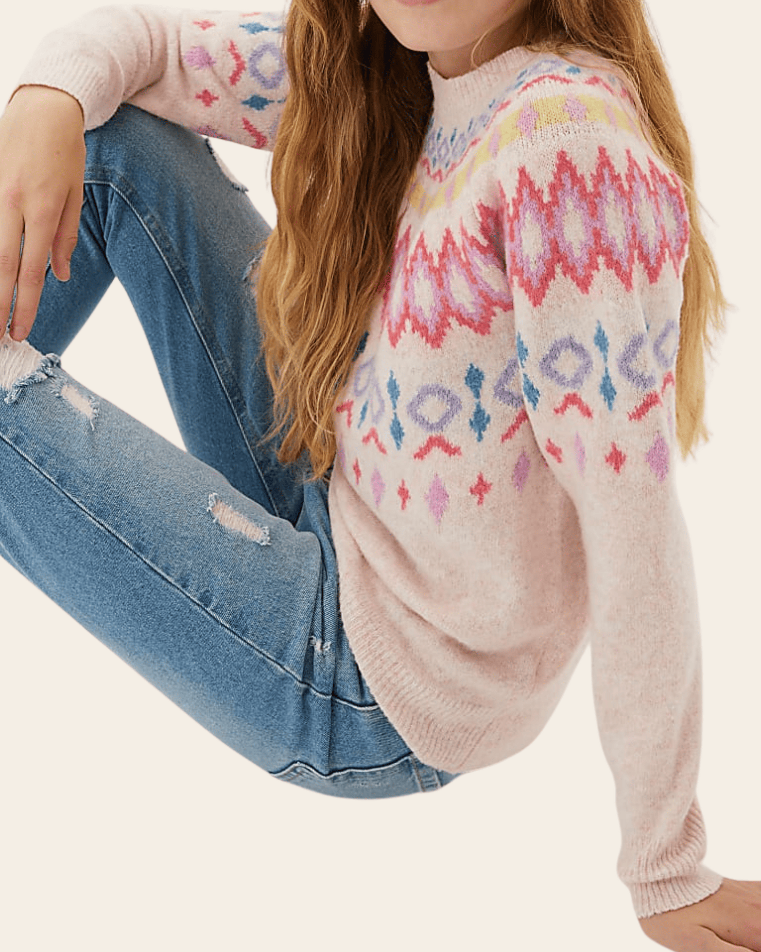 🌈 Bright Fair Isle Knit Jumper