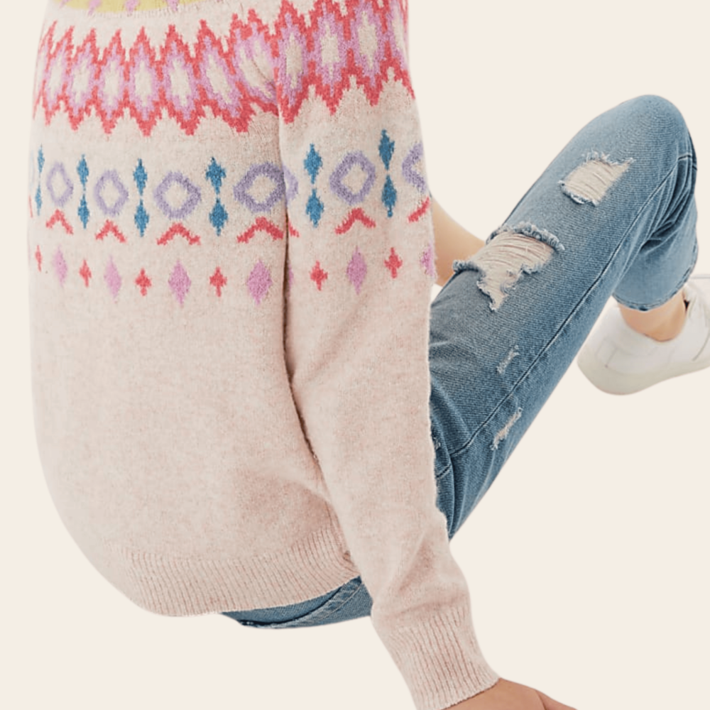 🌈 Bright Fair Isle Knit Jumper