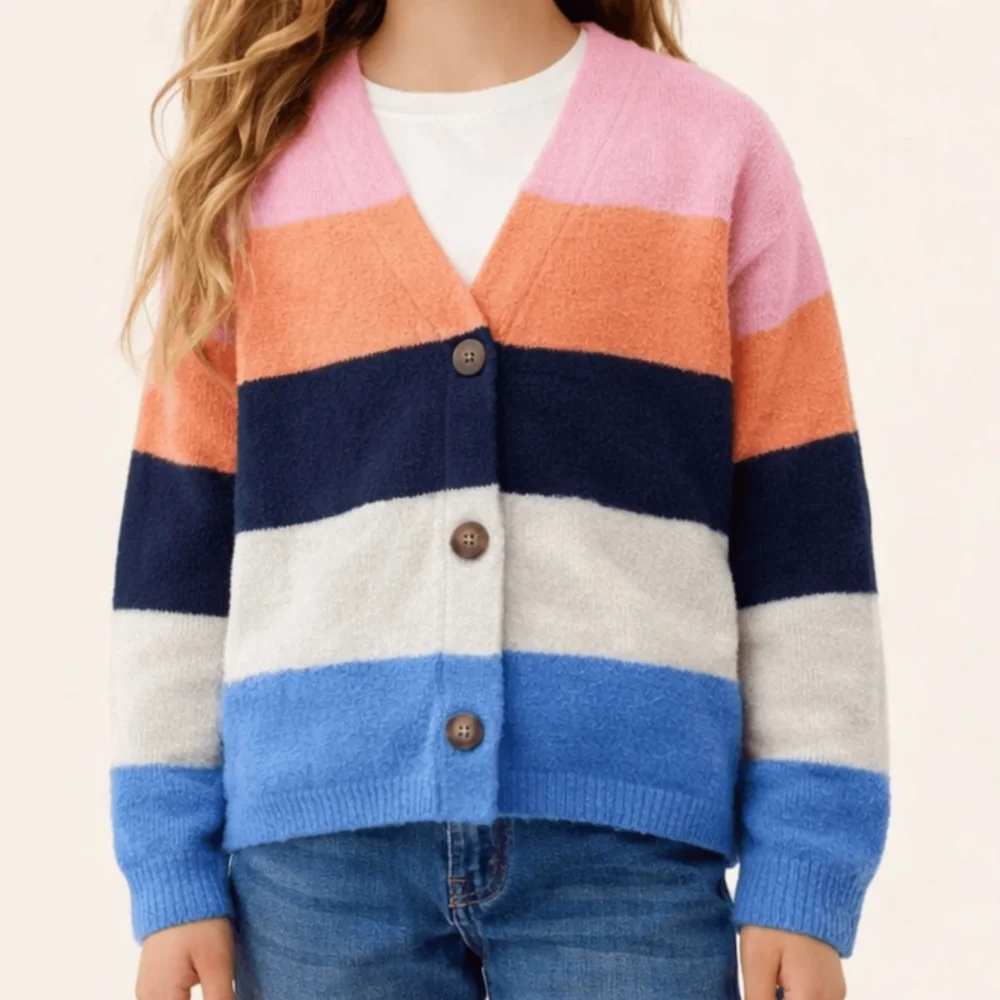 🌈 Colourblock Cozy Knit Cardigan