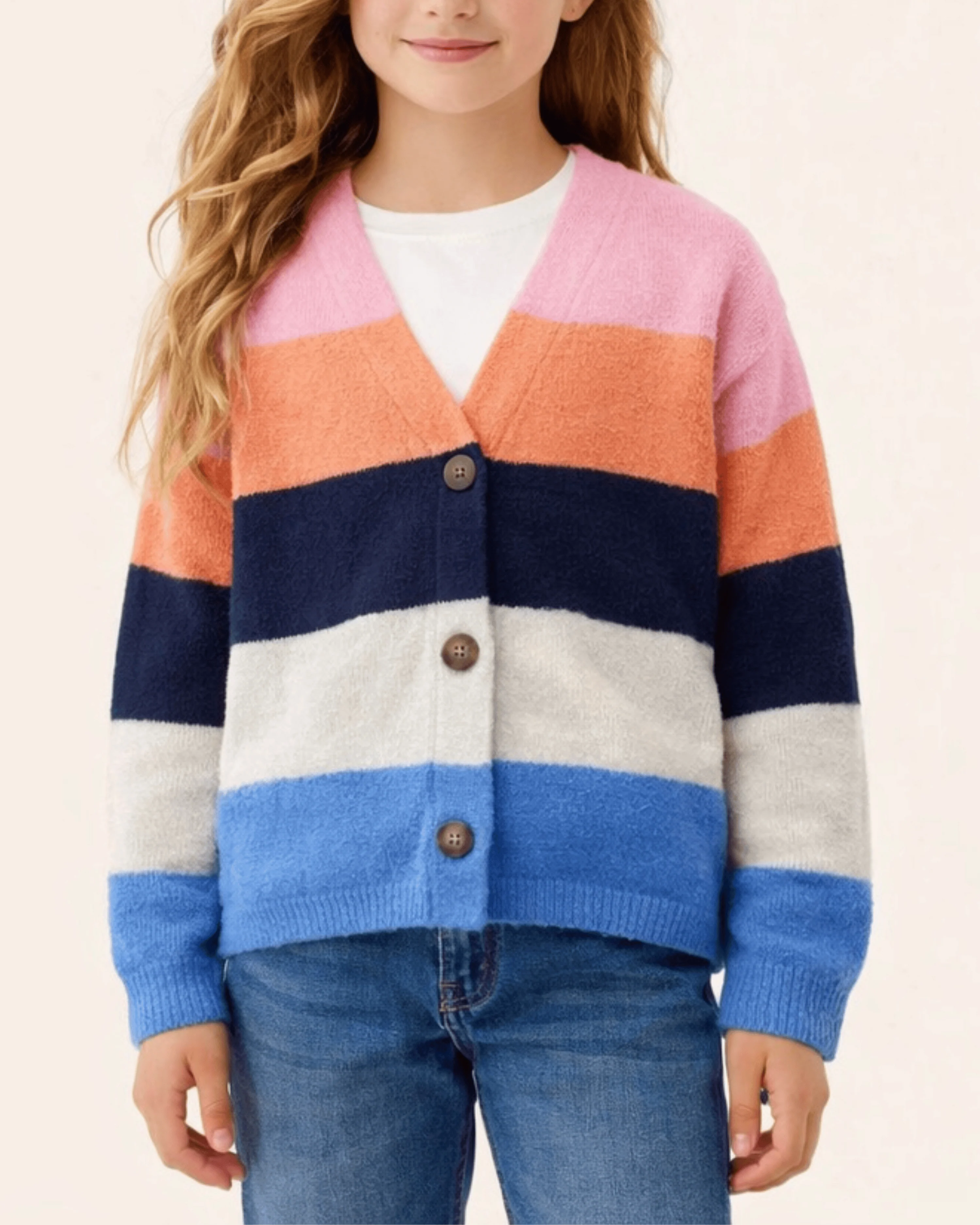 🌈 Colourblock Cozy Knit Cardigan
