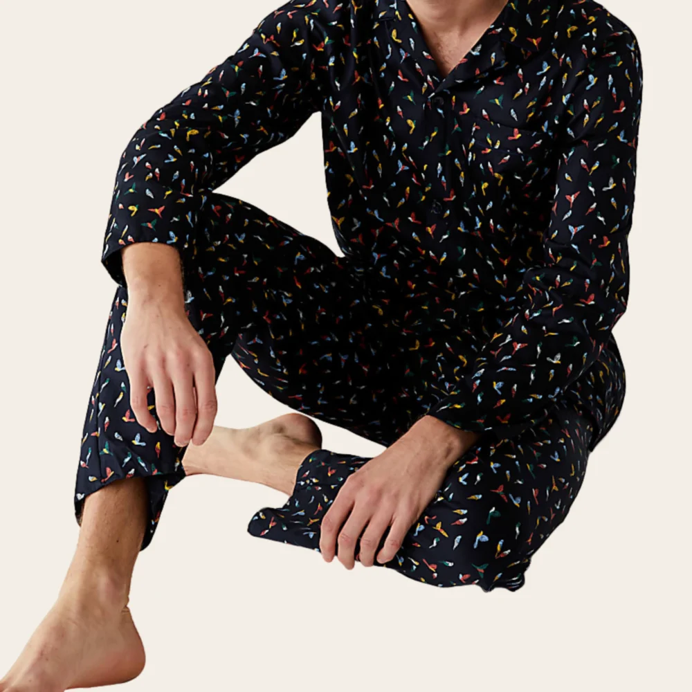 Midnight Confetti Buttoned Set