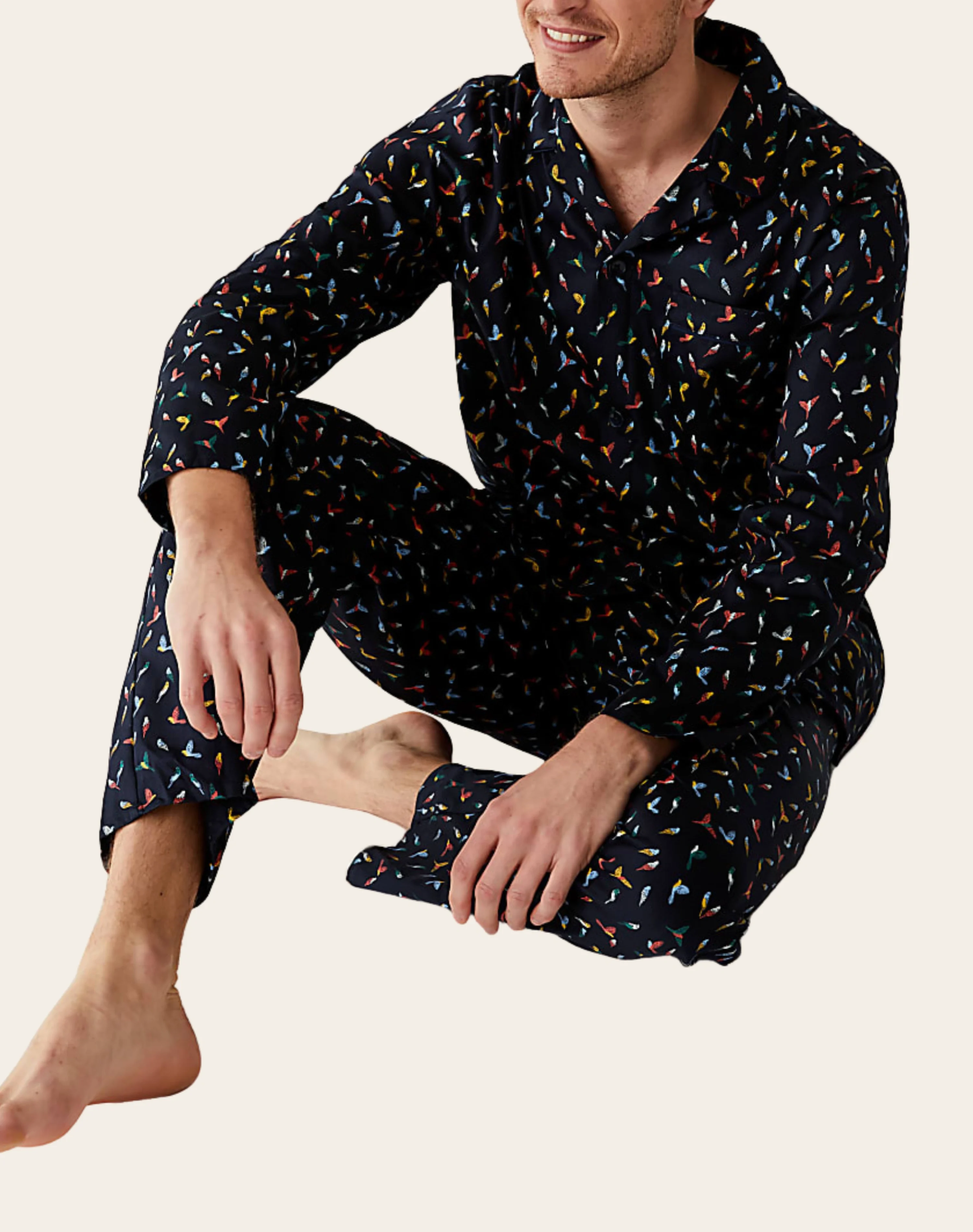 Midnight Confetti Buttoned Set