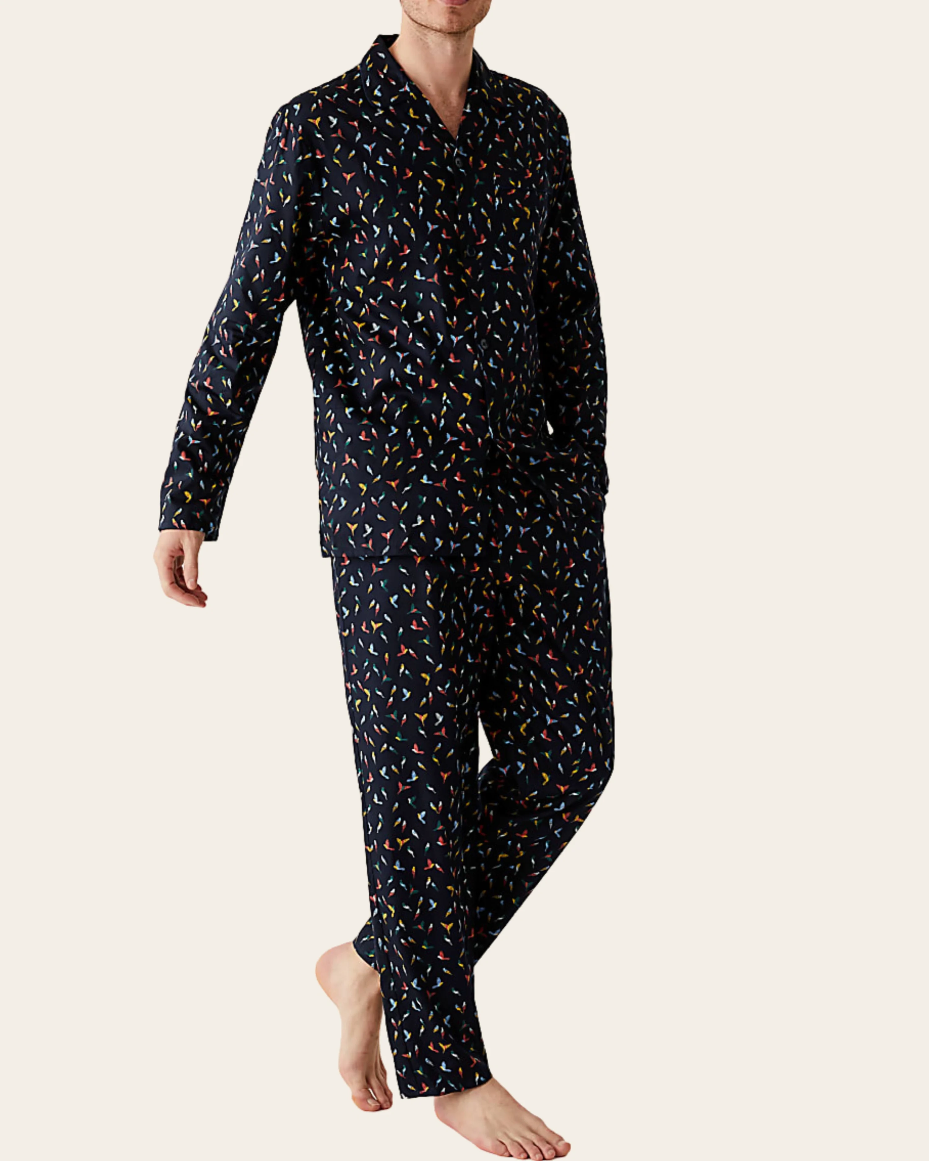 Midnight Confetti Buttoned Set