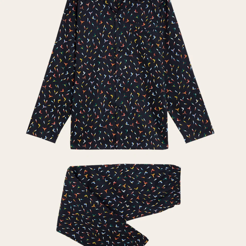 Midnight Confetti Buttoned Set