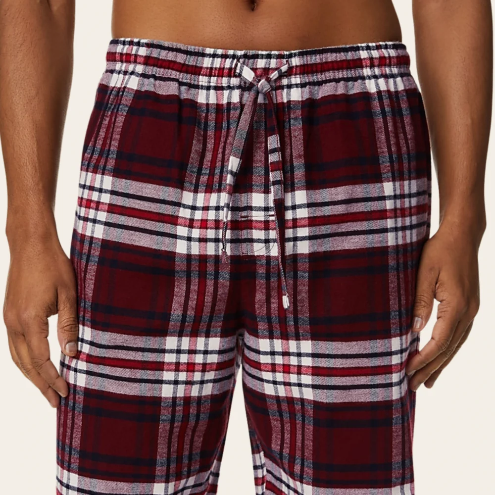 Burgundy Plaid Pyjama Set