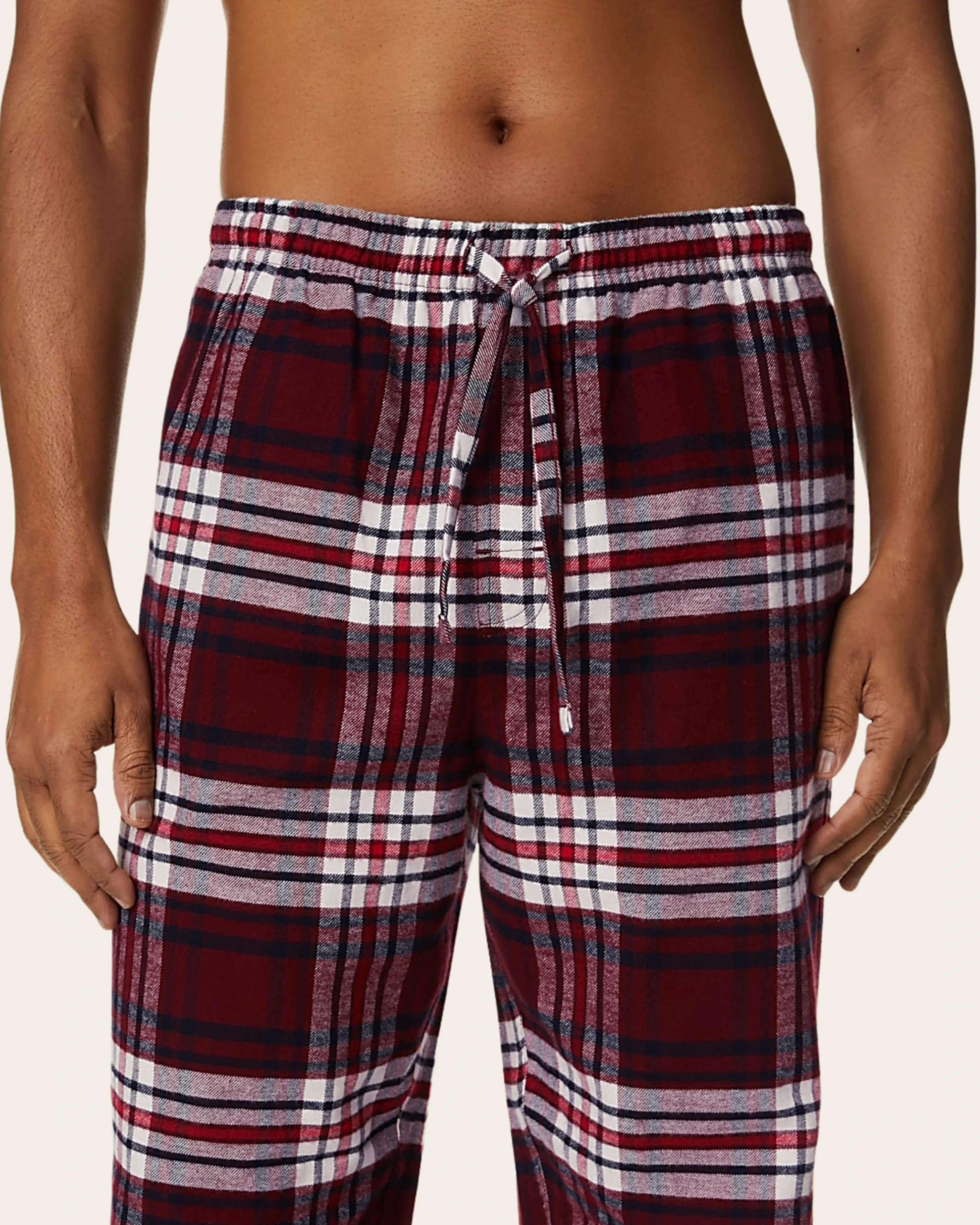 Burgundy Plaid Pyjama Set