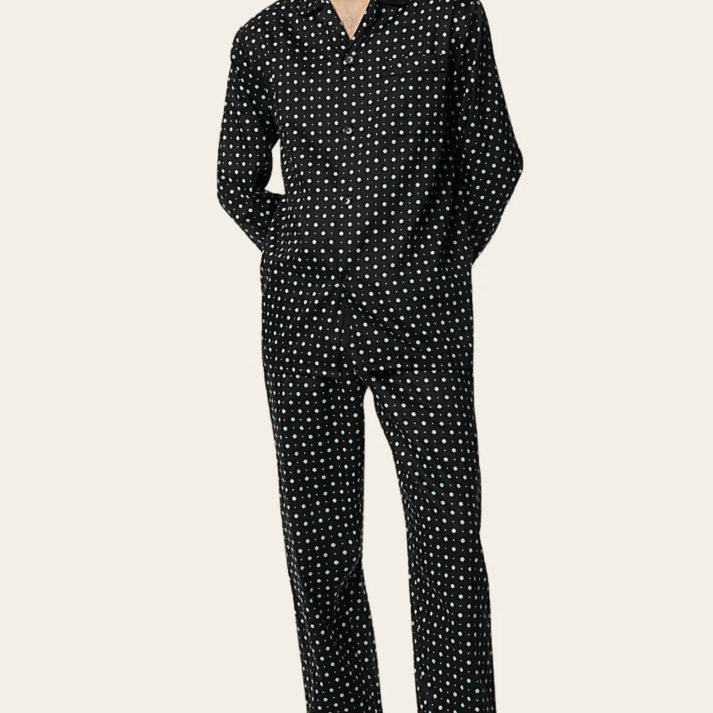 Midnight Bloom Buttoned Set