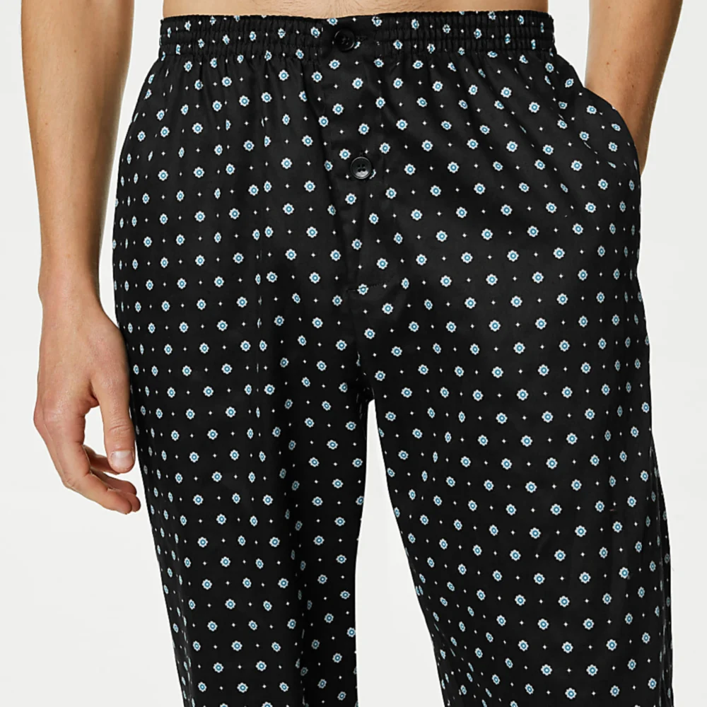 Midnight Bloom Buttoned Set