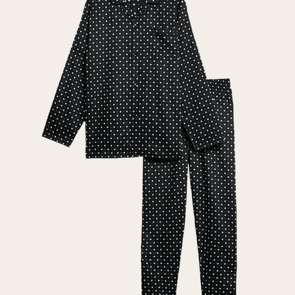 Midnight Bloom Buttoned Set