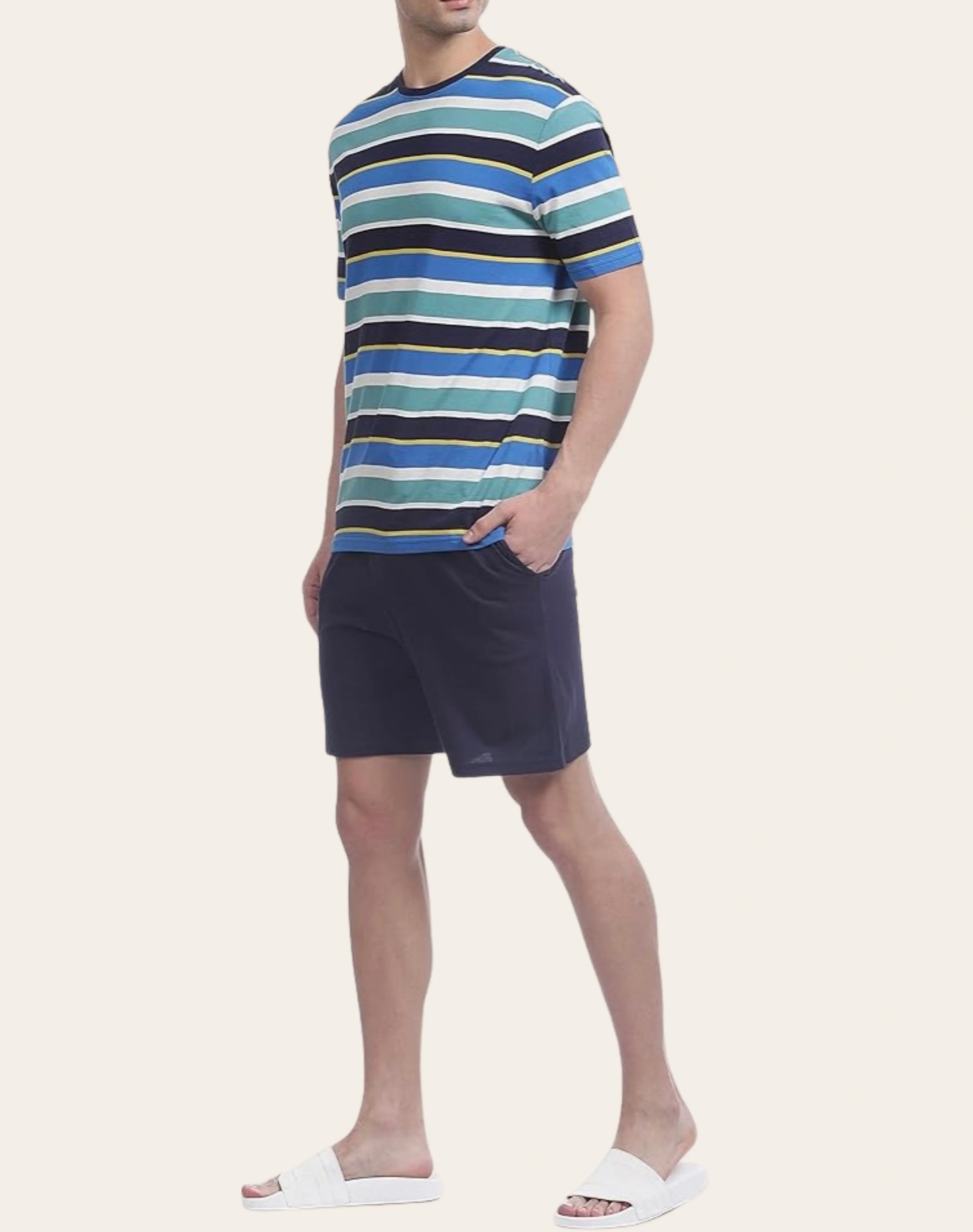 Ocean Stripe Short Set