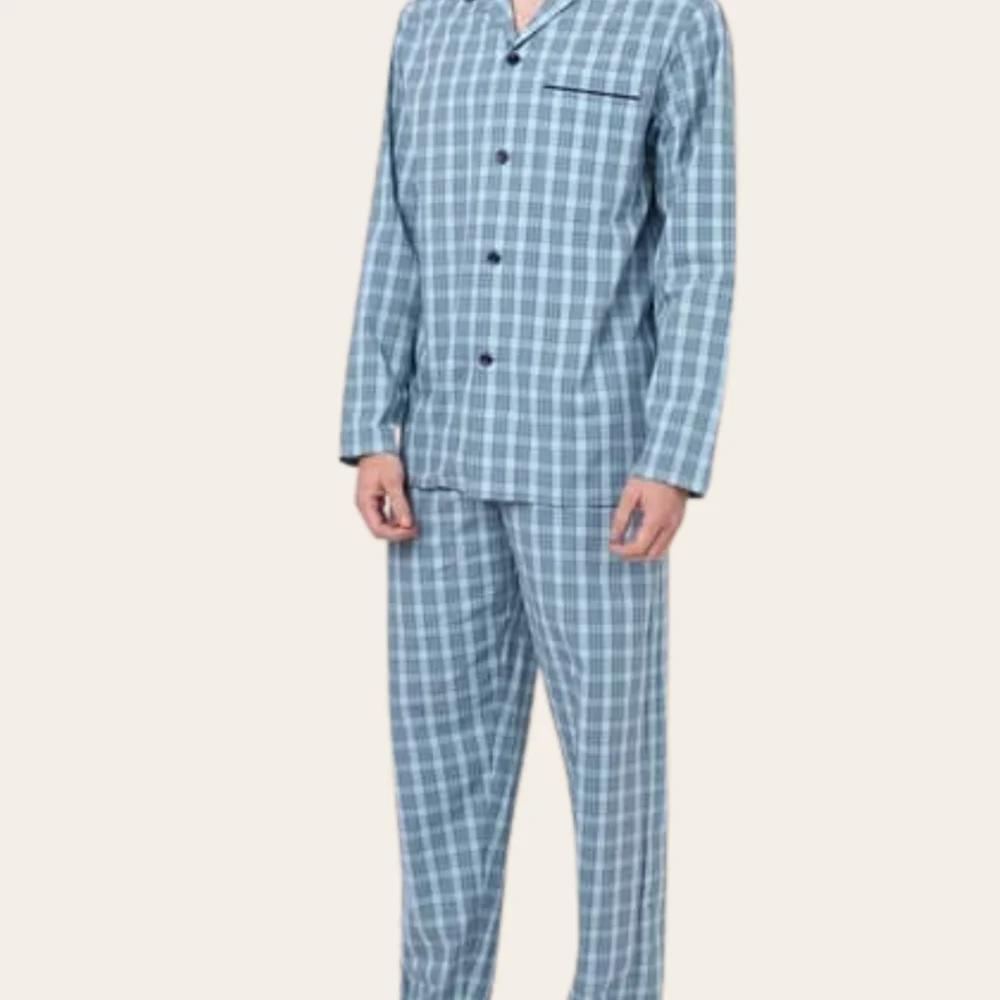 Skyline Grid Buttoned Set