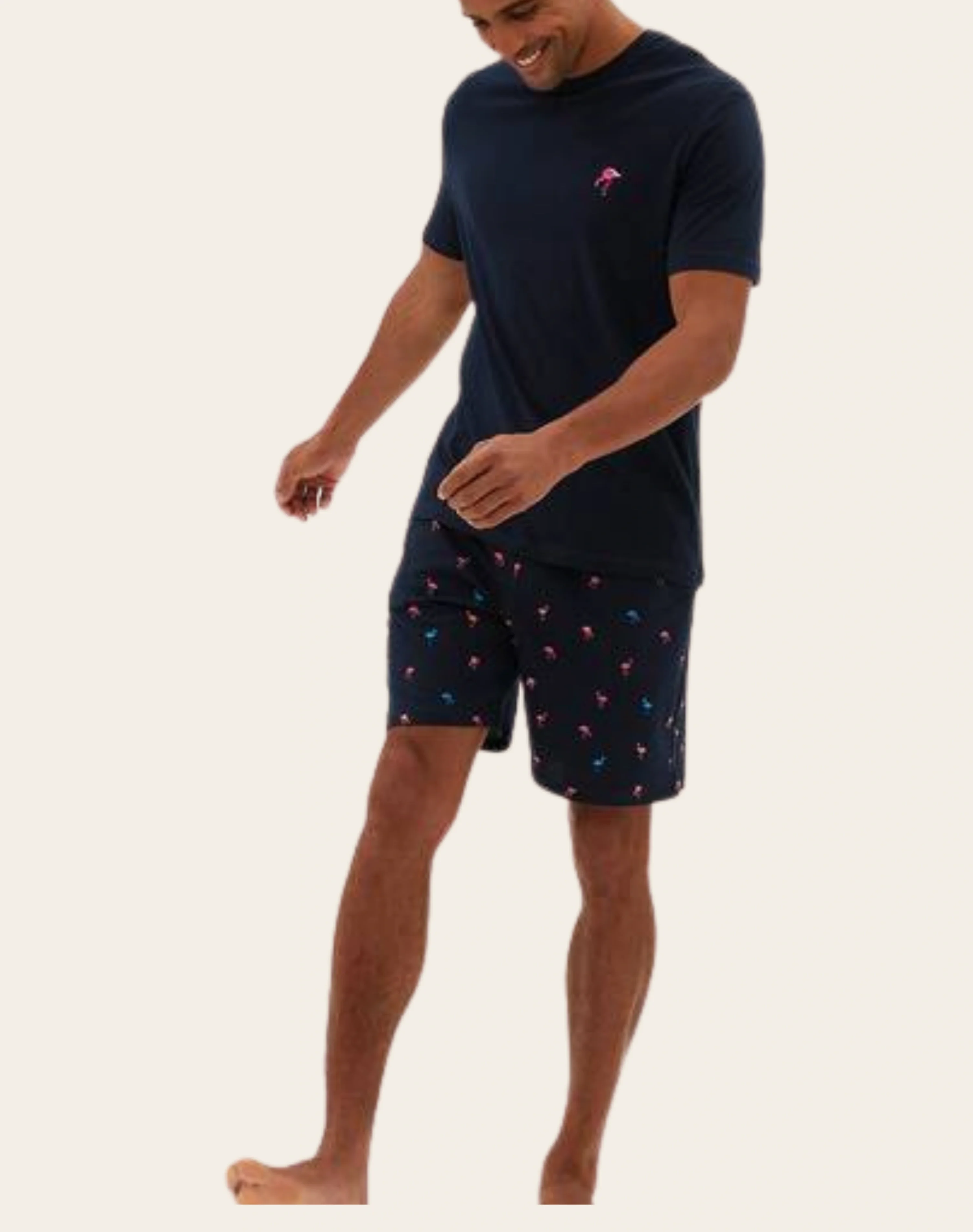 Midnight Flamingo Short Set