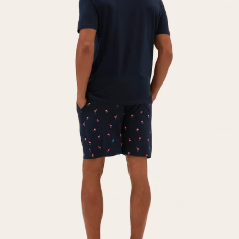 Midnight Flamingo Short Set