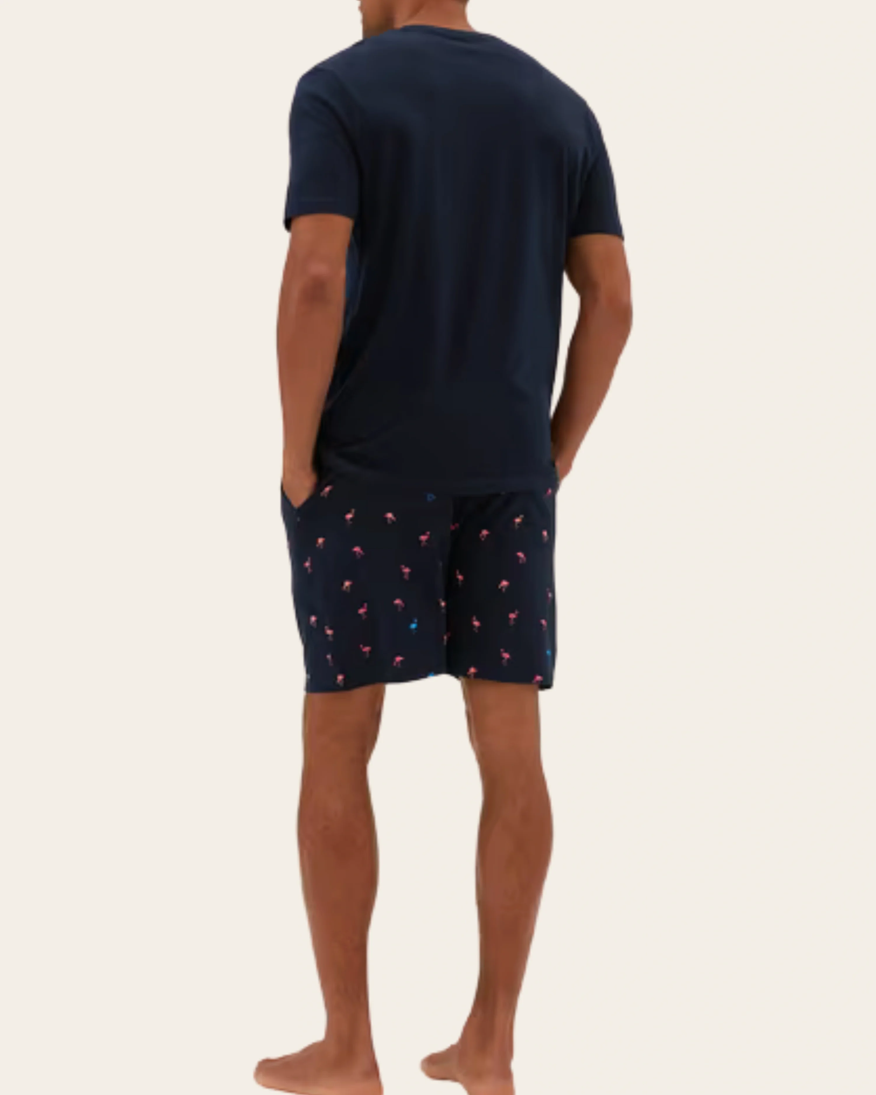 Midnight Flamingo Short Set