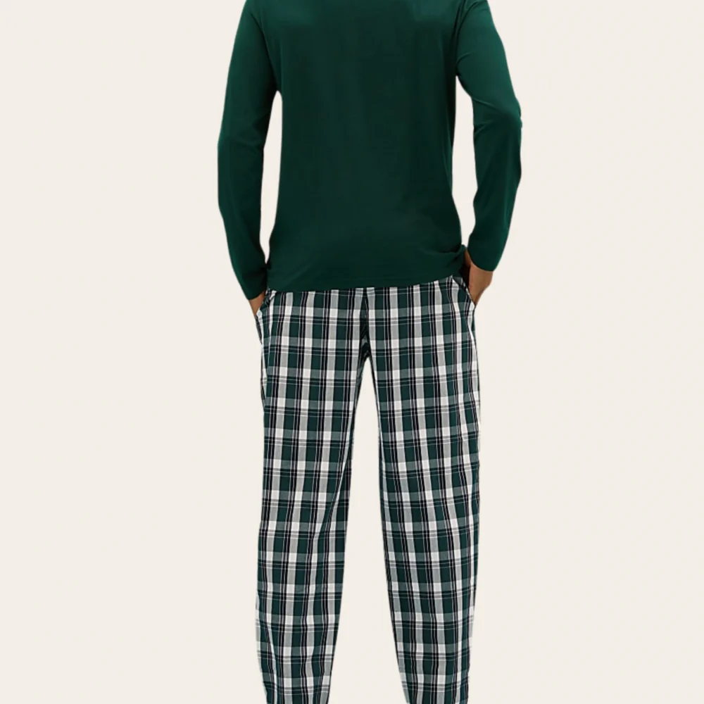 Forest Check Henley Set