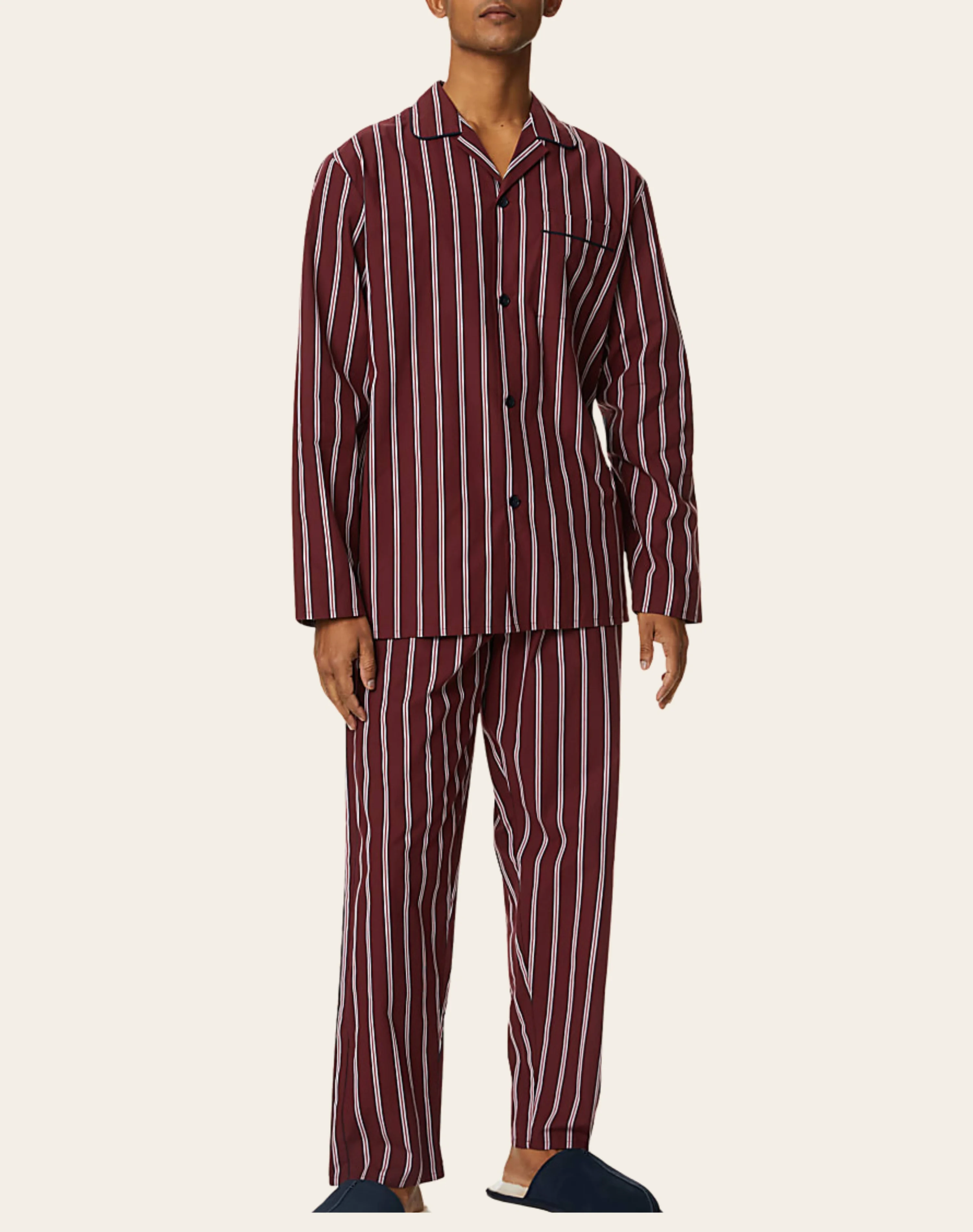 Crimson Column Buttoned Set