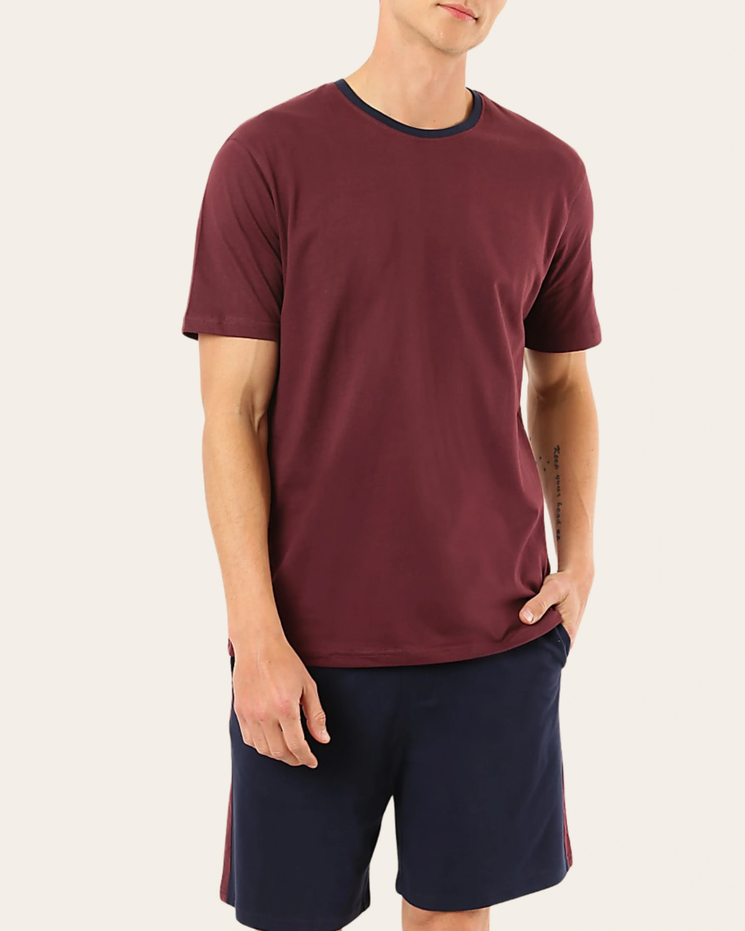 Burgundy Edge Lounge Set