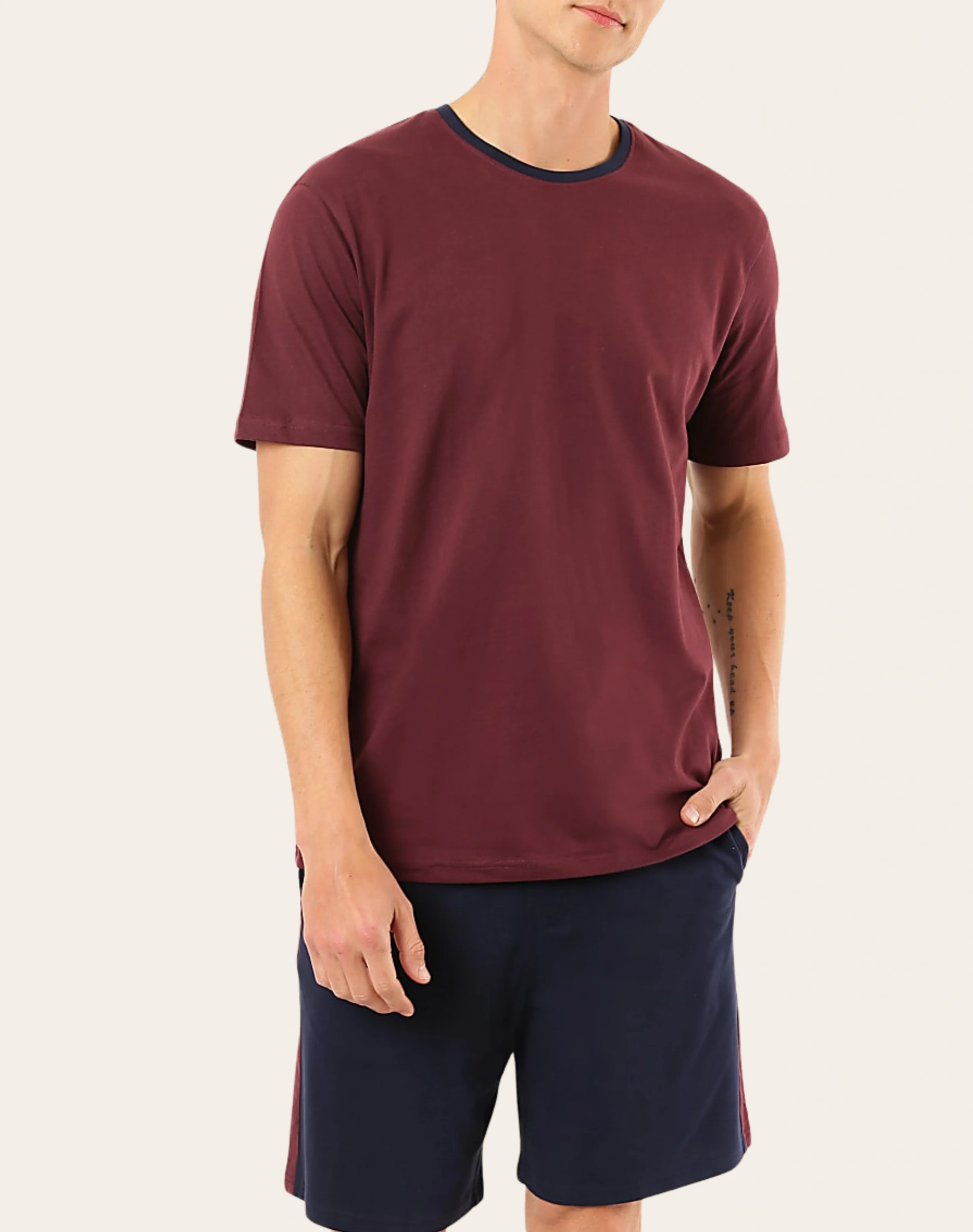 Burgundy Edge Lounge Set