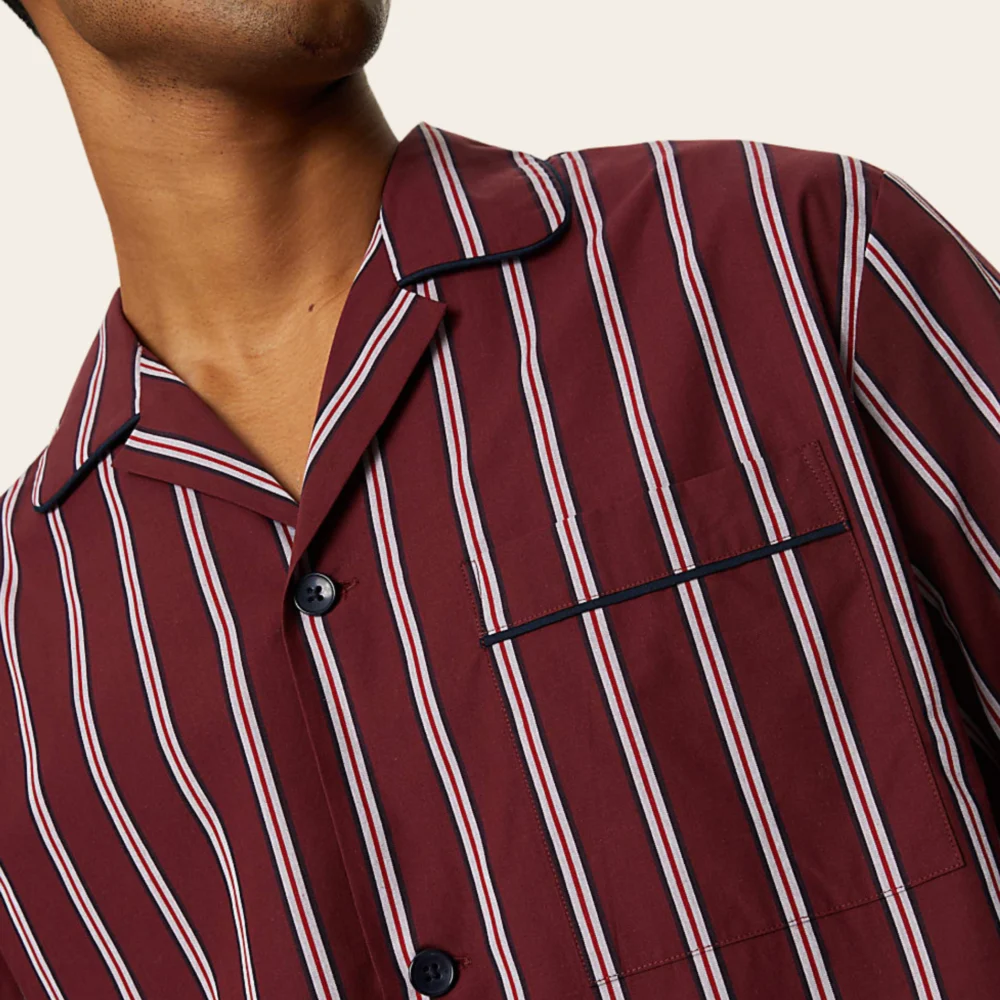 Crimson Column Buttoned Set