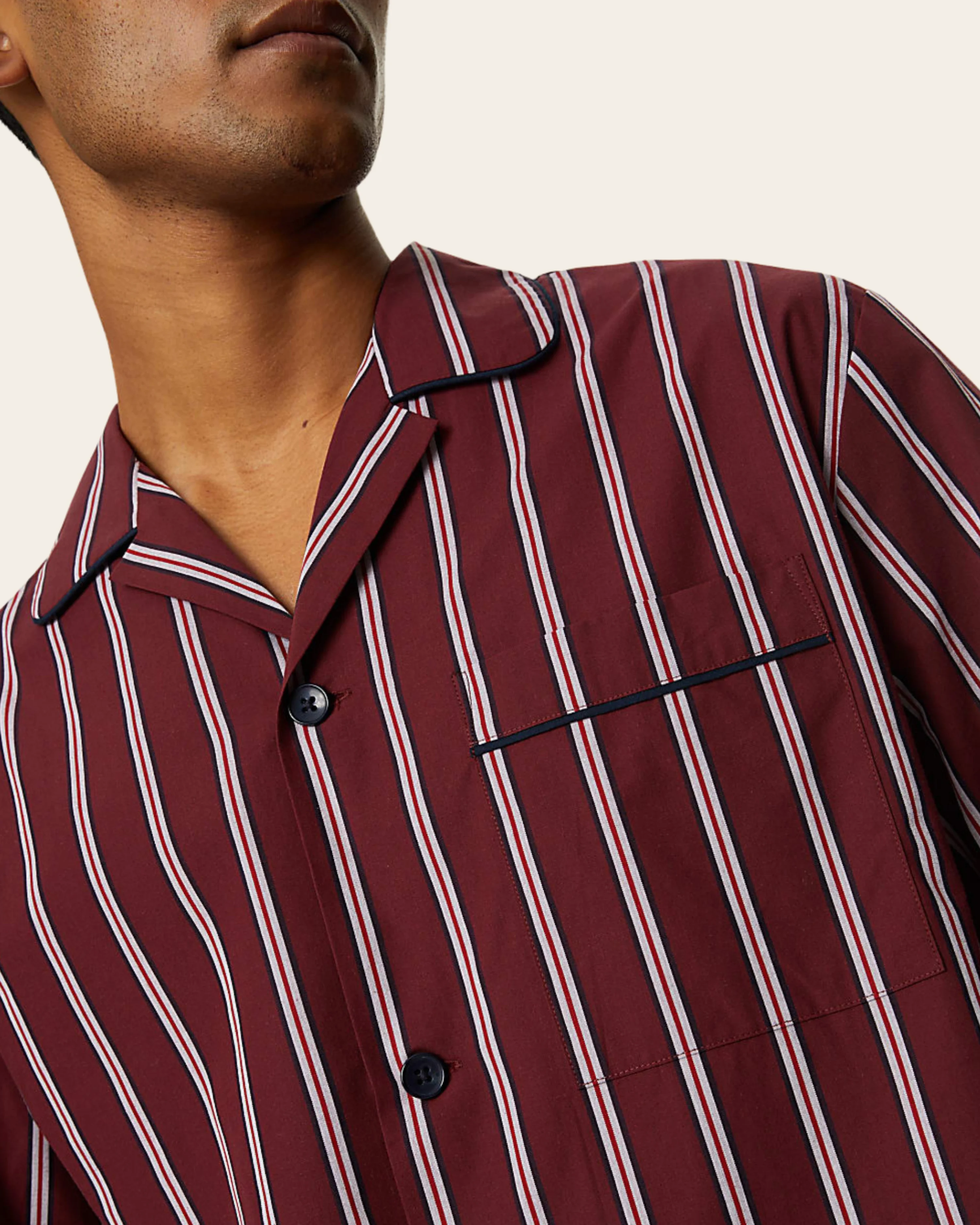 Crimson Column Buttoned Set