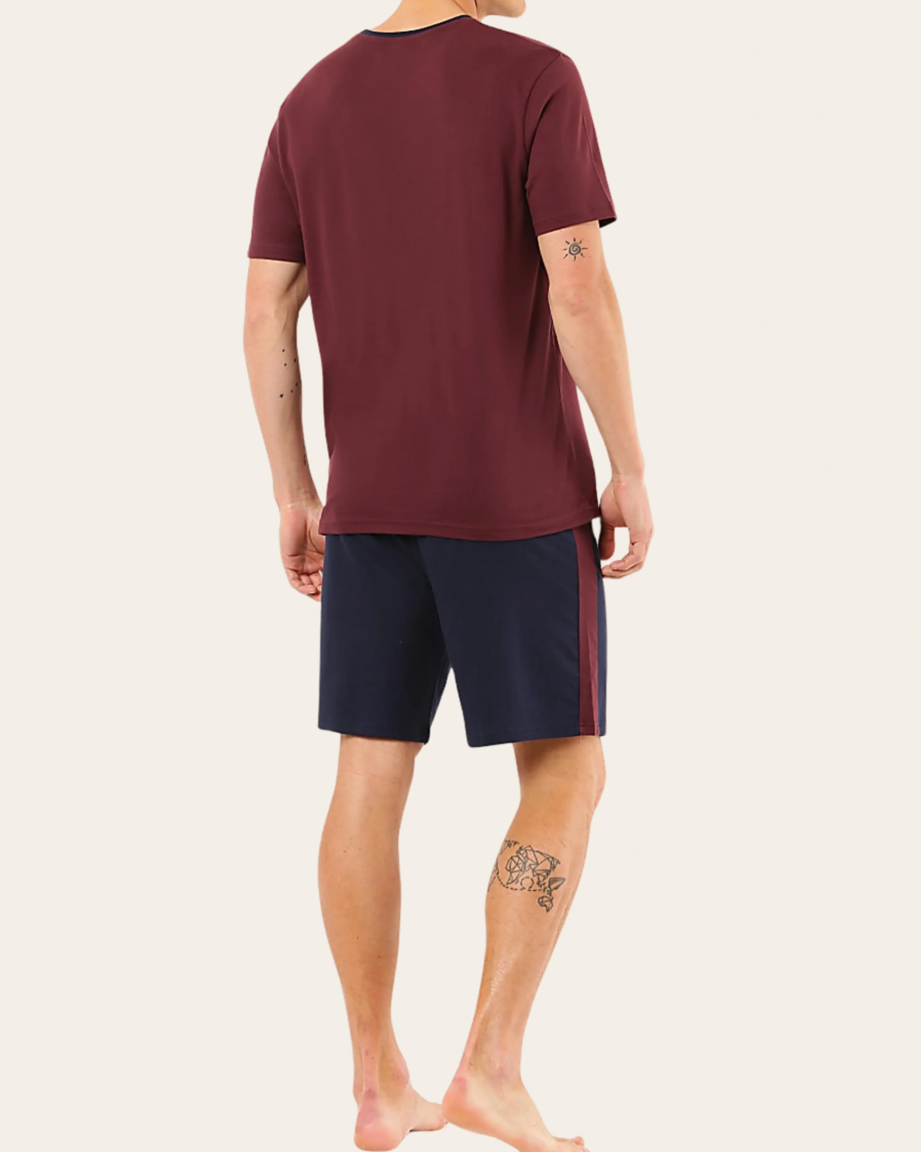 Burgundy Edge Lounge Set