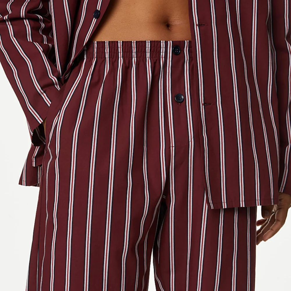 Crimson Column Buttoned Set
