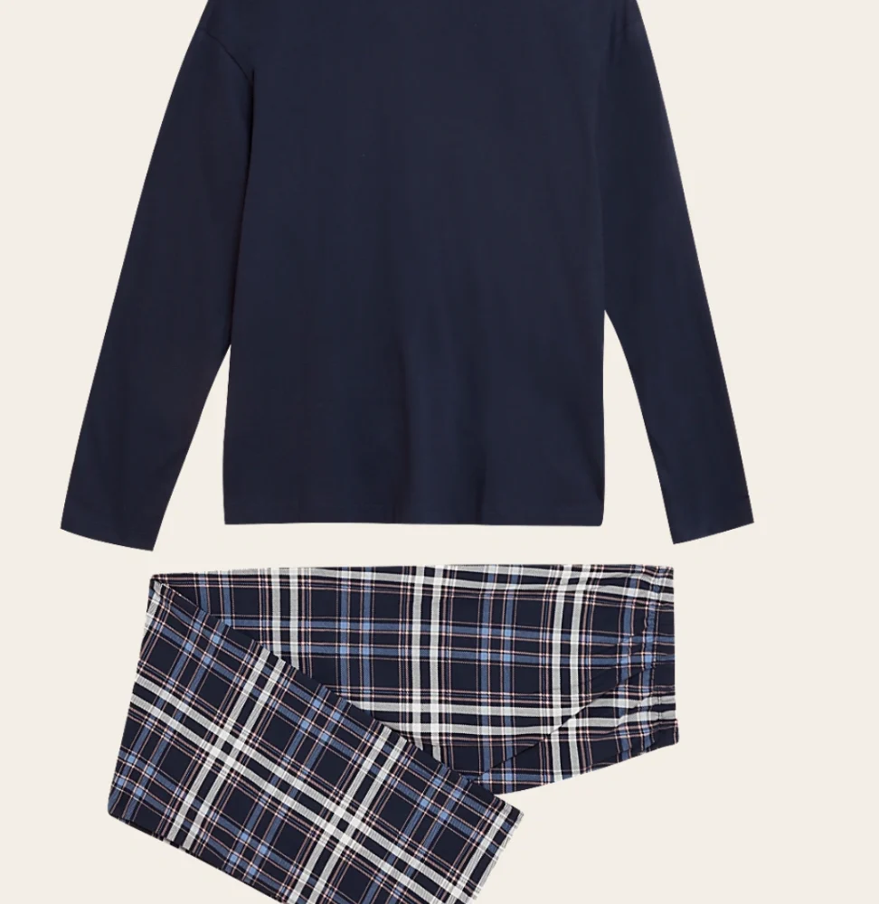 Blue Tartan Sleep Set