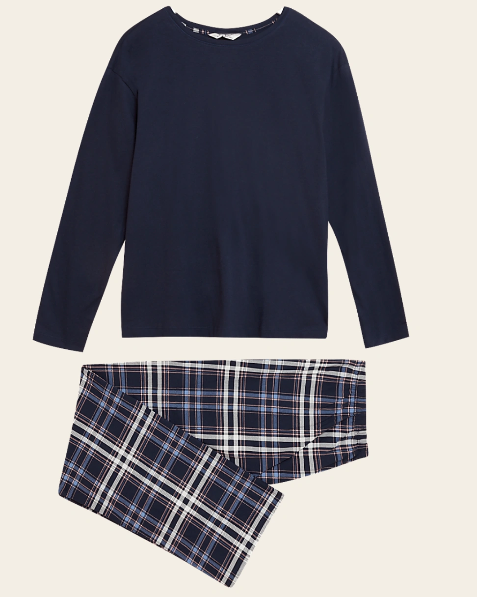 Blue Tartan Sleep Set