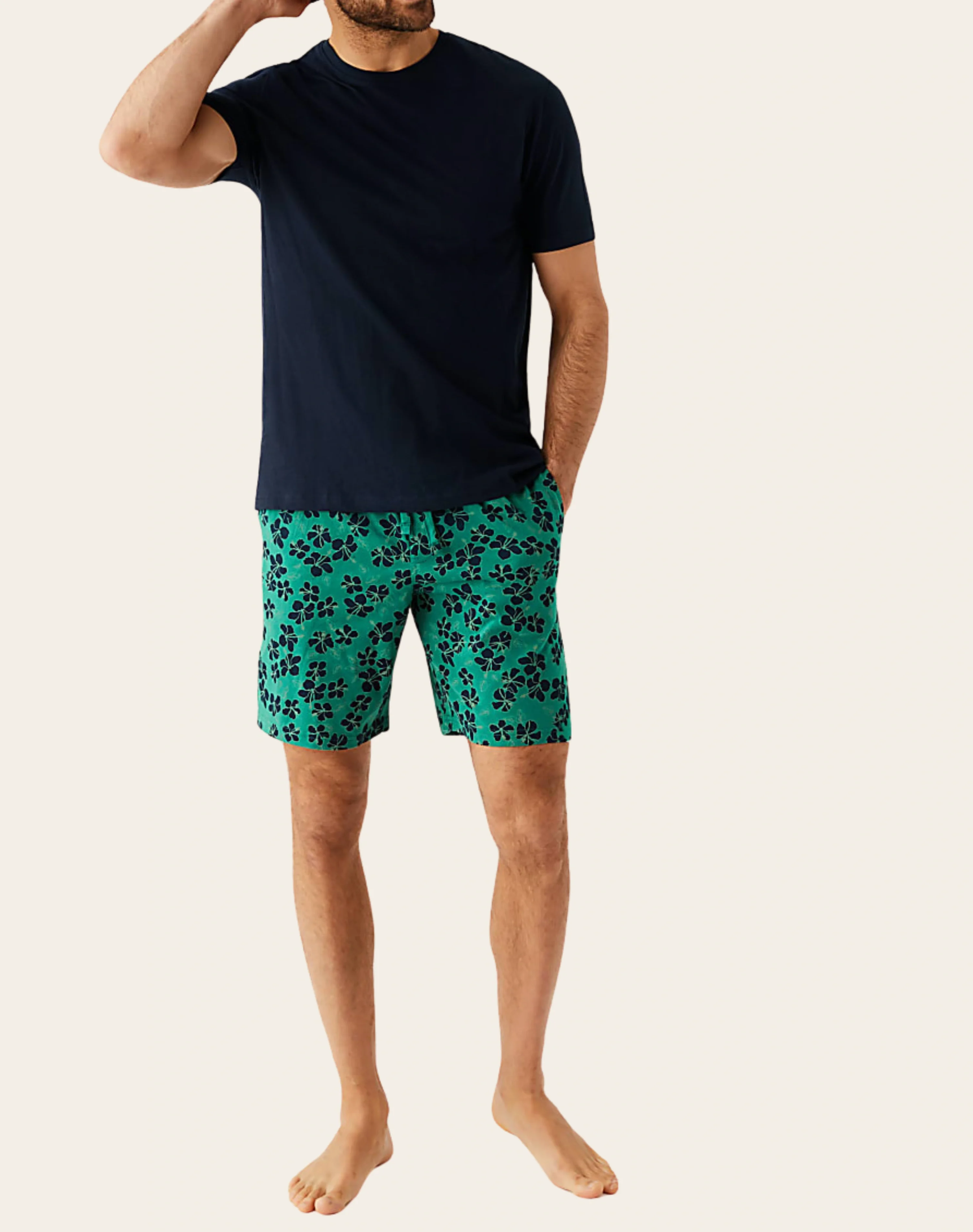 Midnight Tropic Shorts Set
