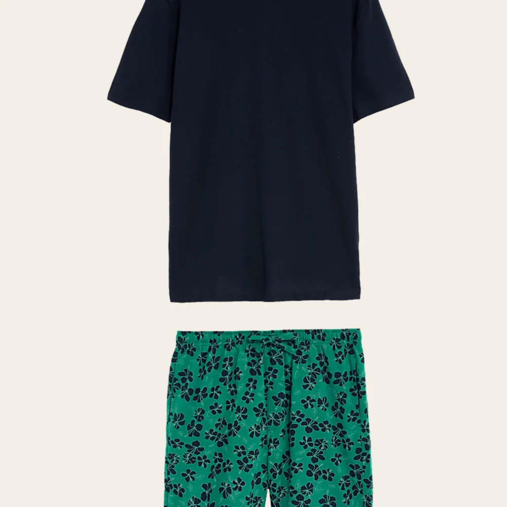 Midnight Tropic Shorts Set