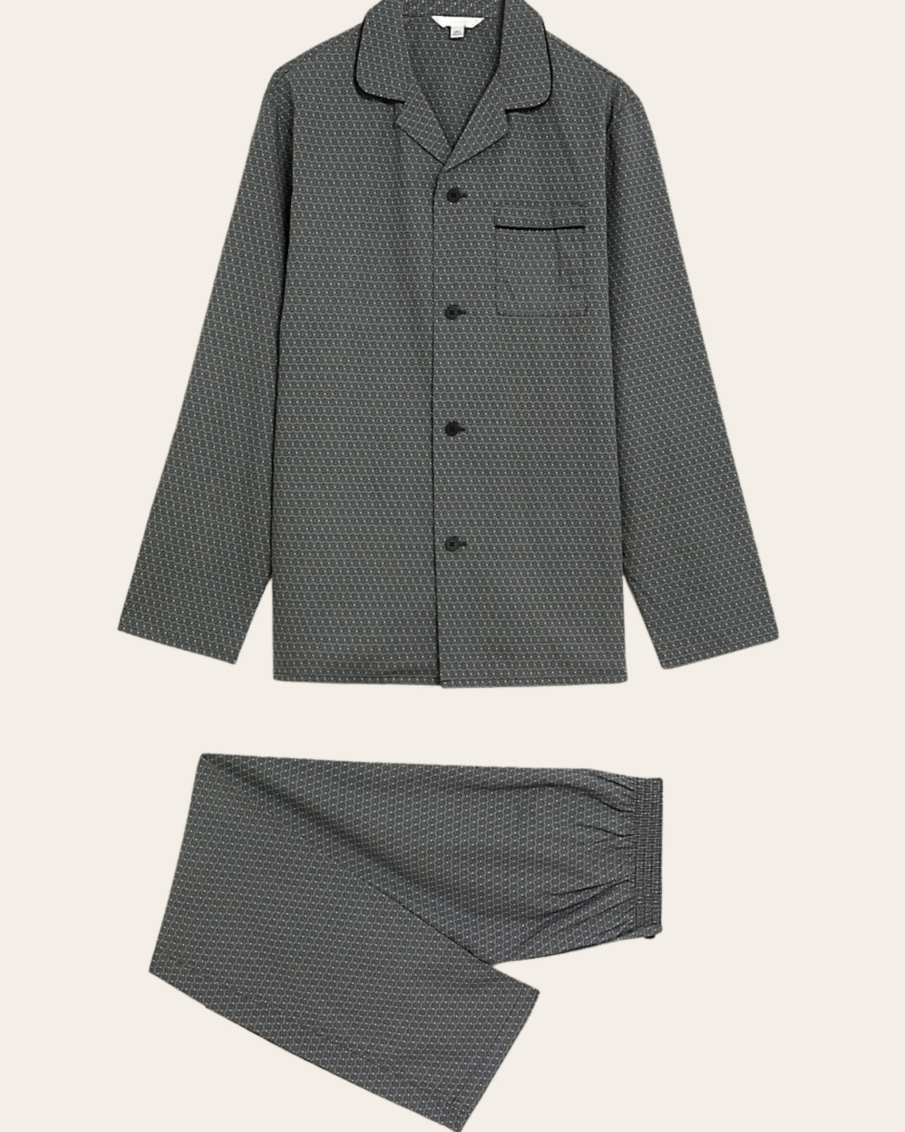 Noir Lattice Luxe Buttoned Set