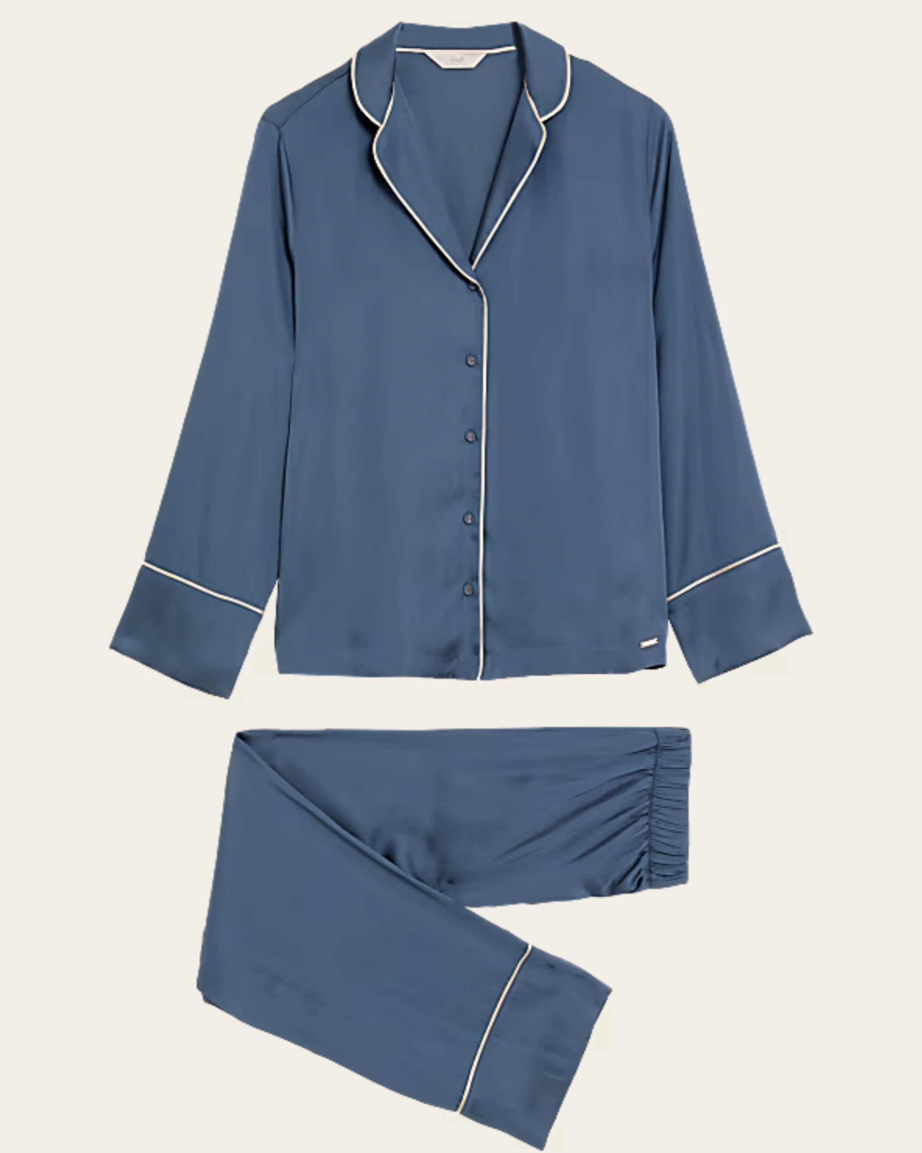 Satin Button-Down Night Suit