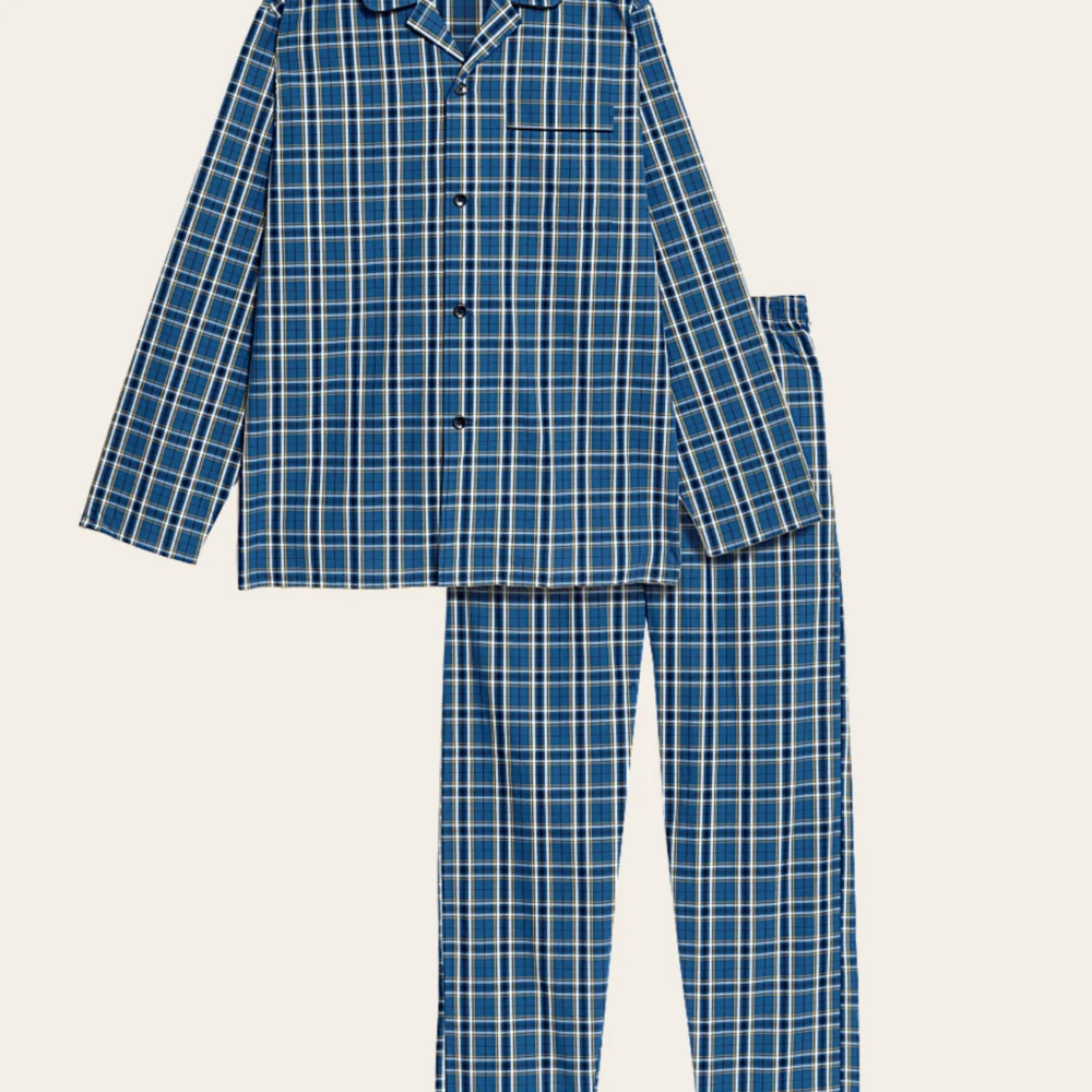 Royal Grid Buttoned Set