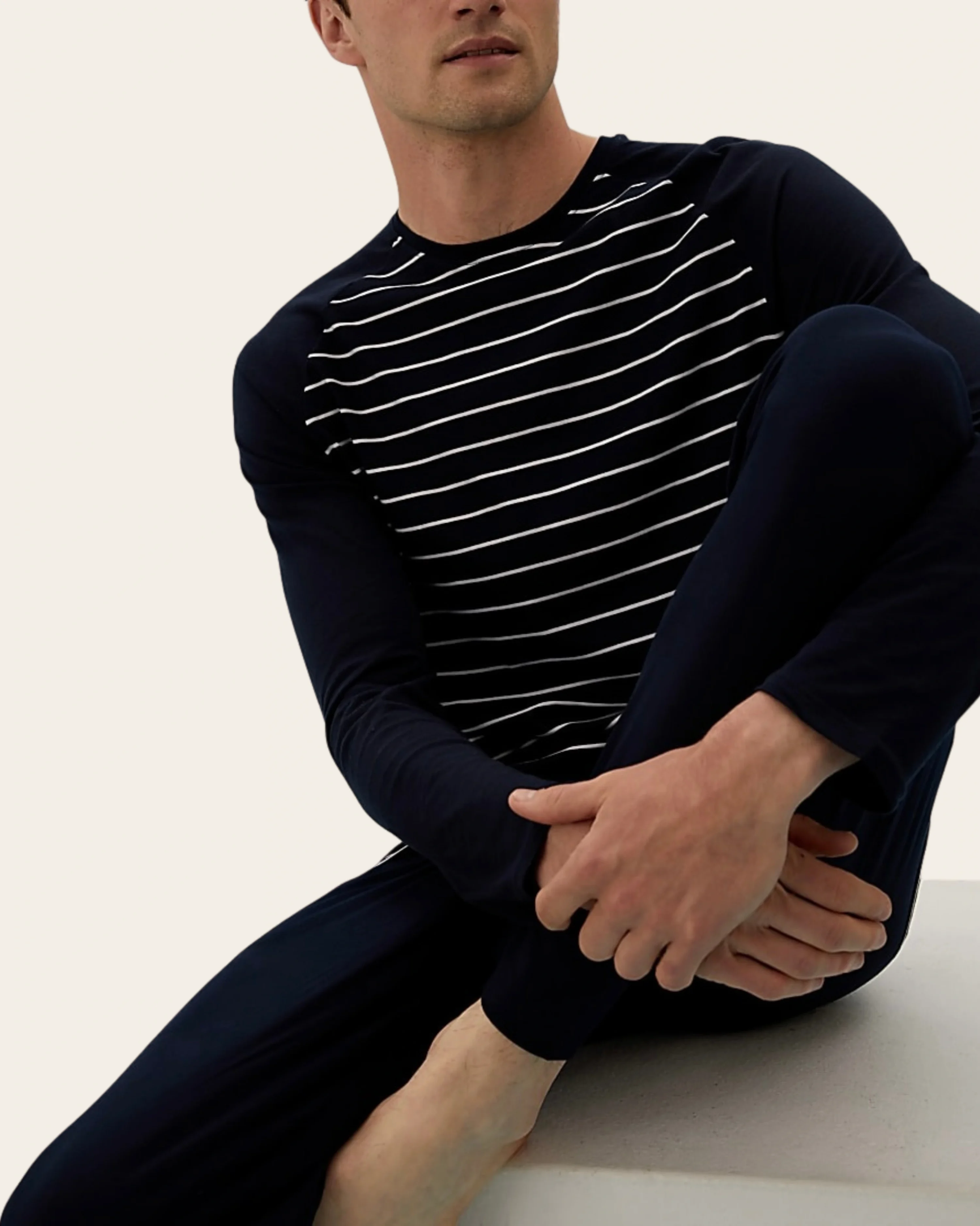 Navy Horizon Stripe Set