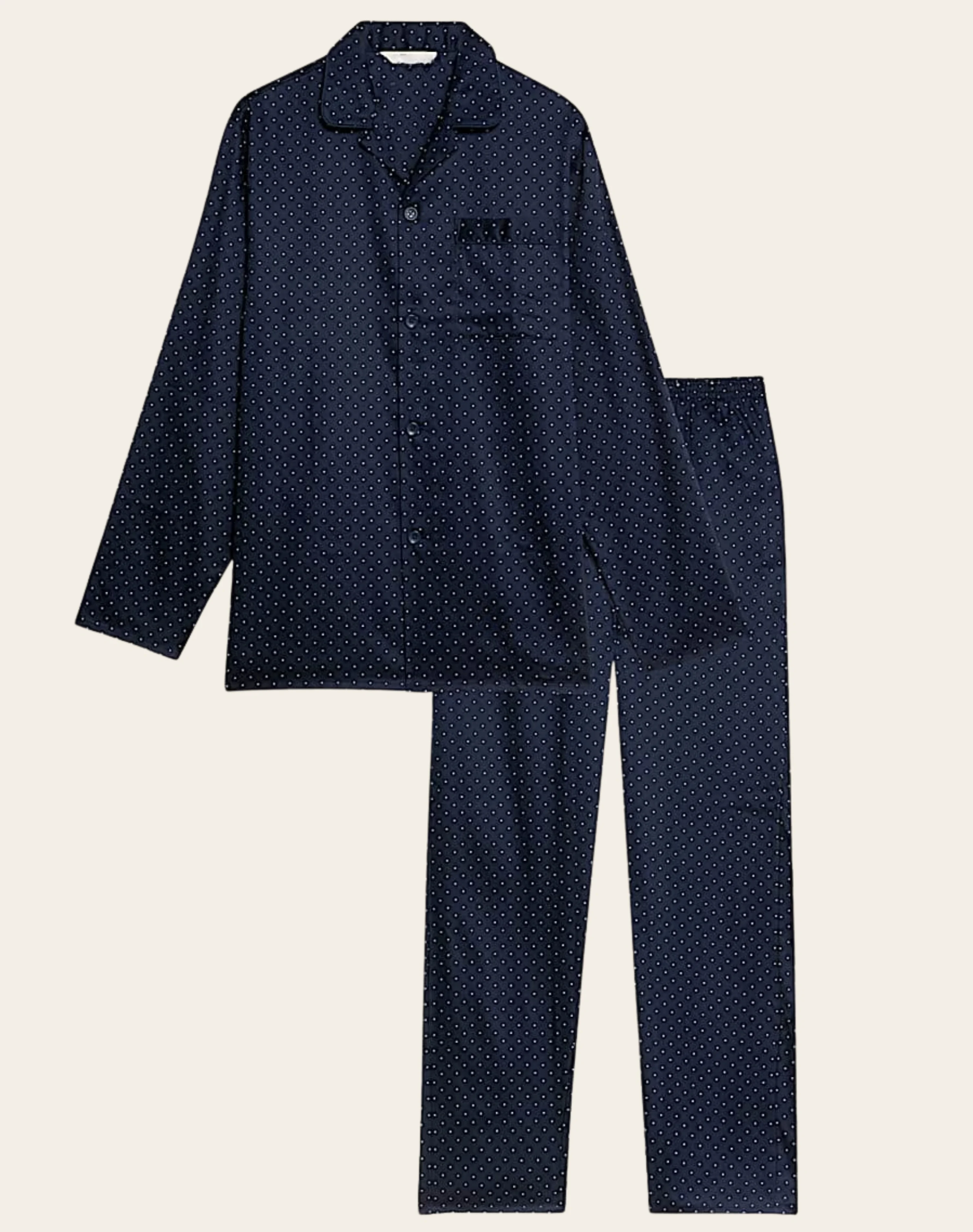 Midnight Dots Buttoned Set