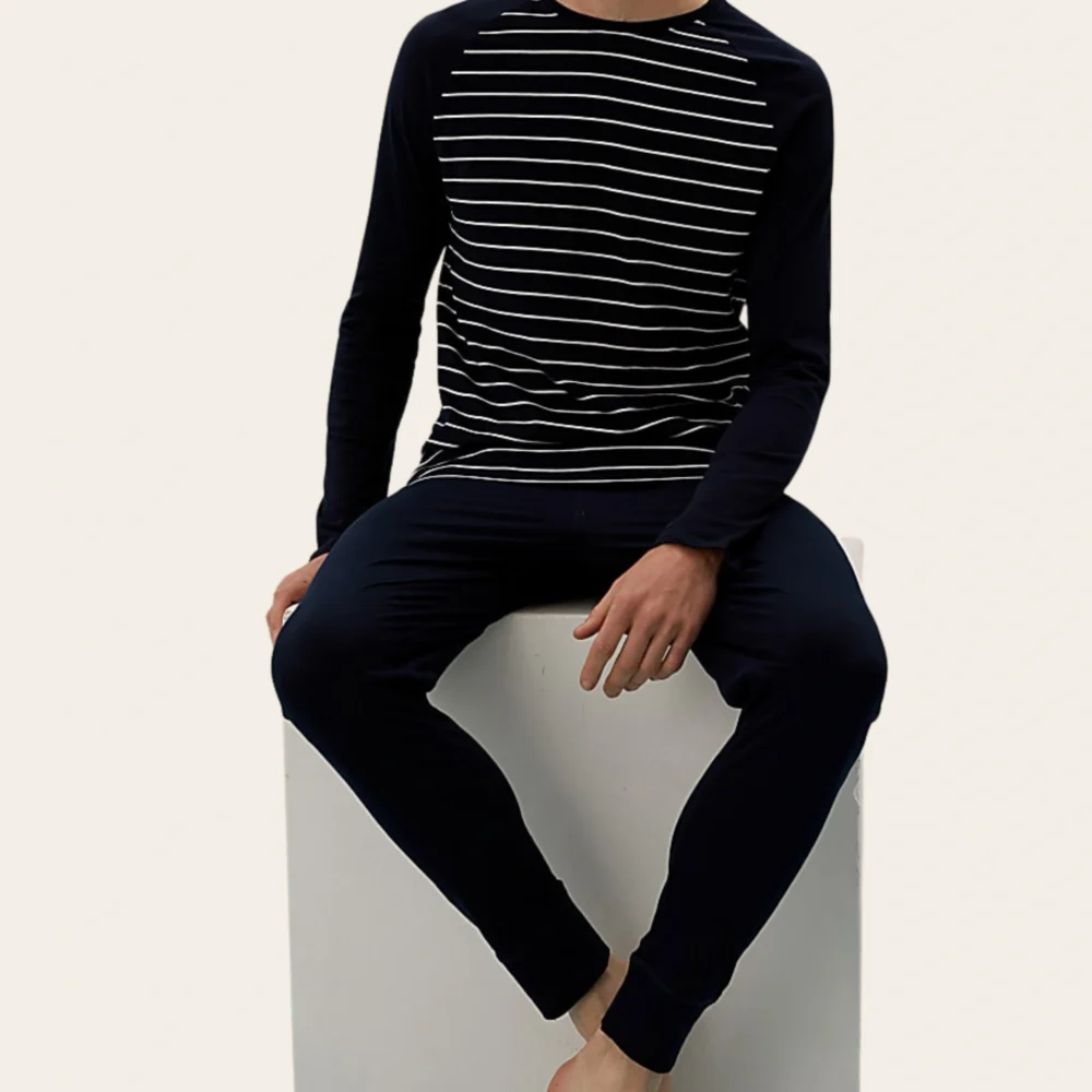 Navy Horizon Stripe Set