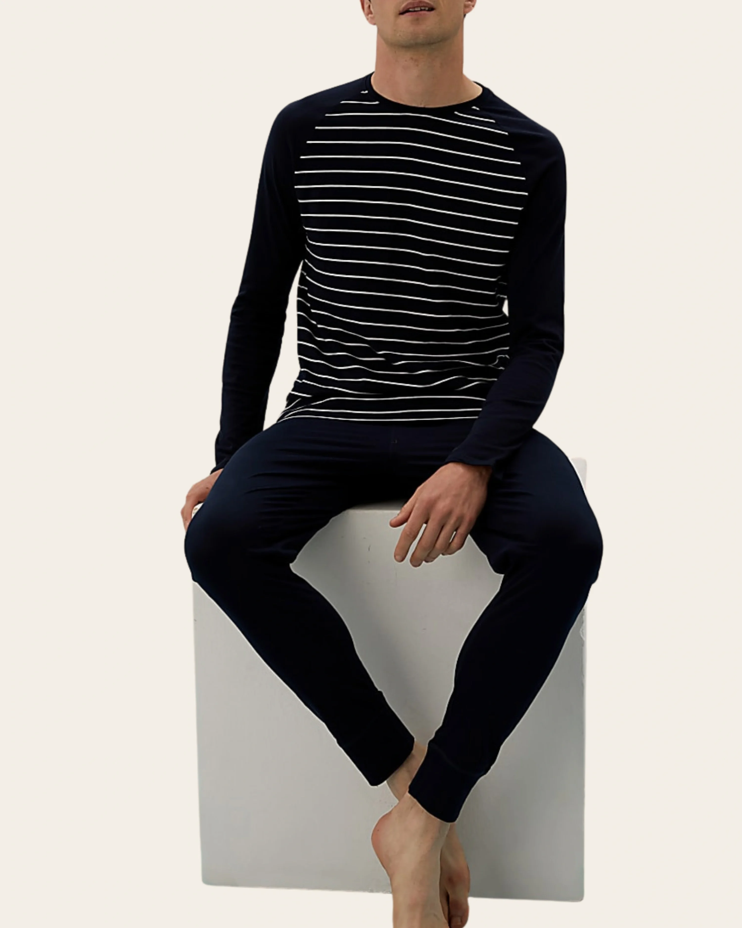 Navy Horizon Stripe Set