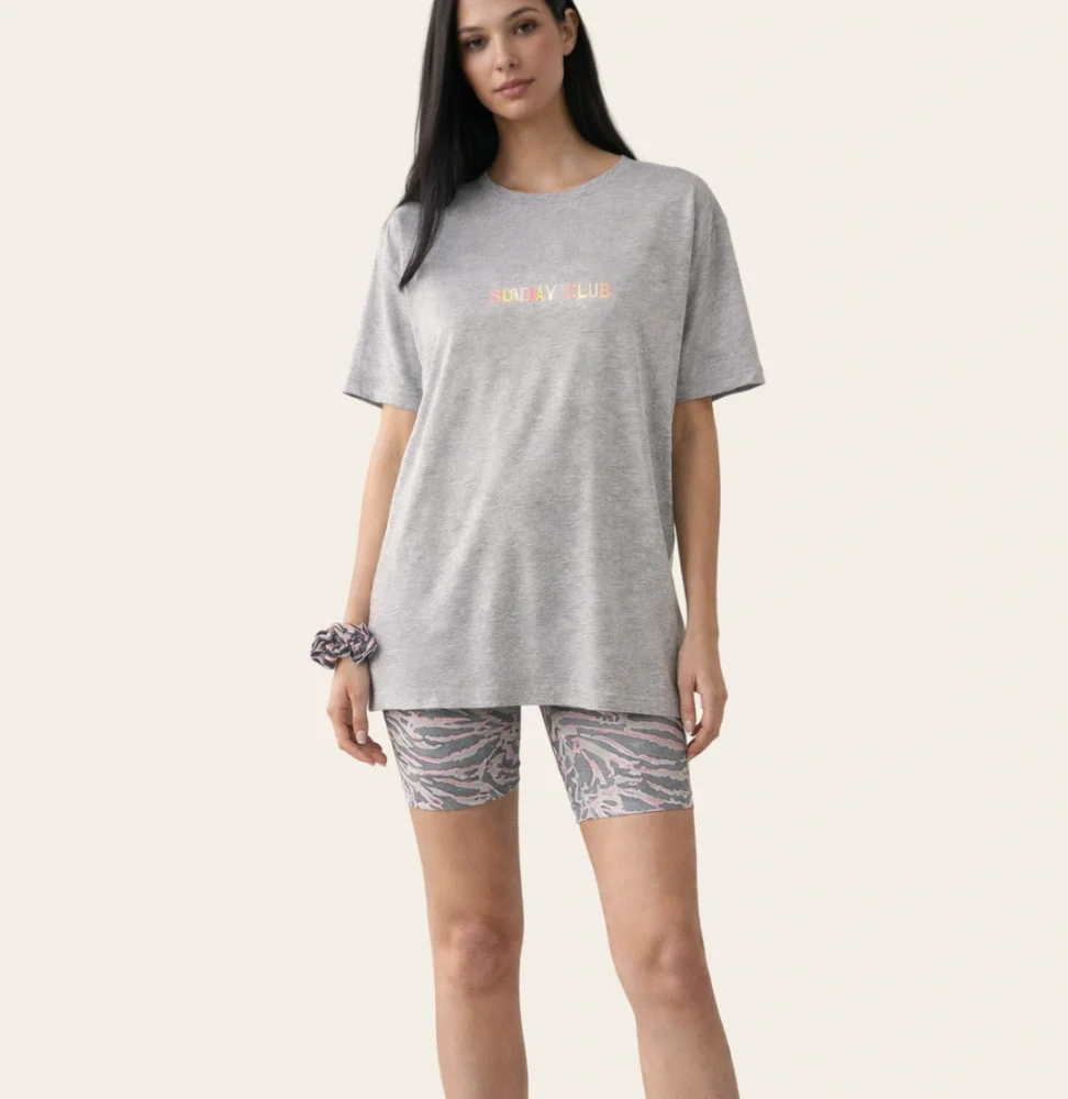 Grey Sunday Club Cotton-Rich Set