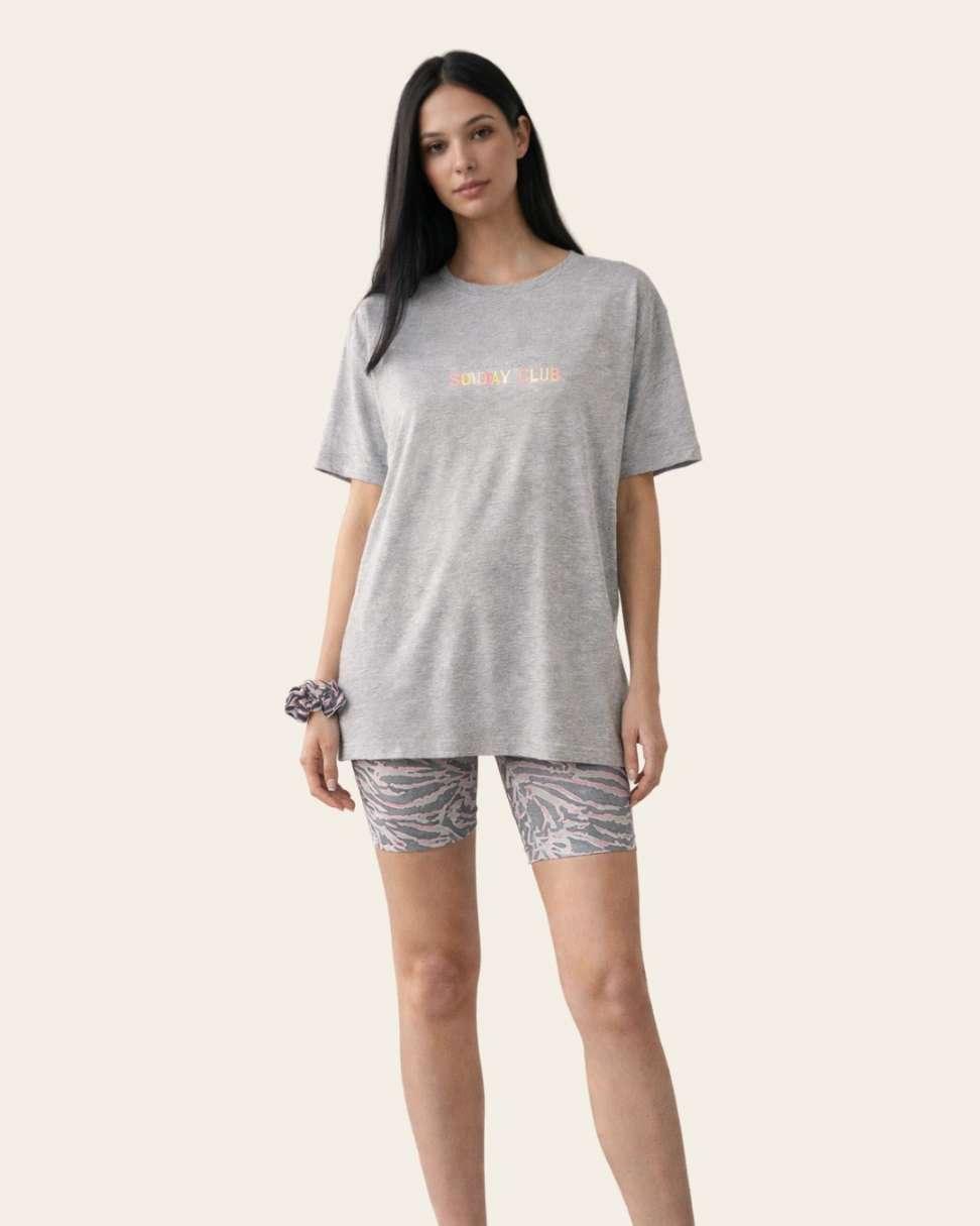 Grey Sunday Club Cotton-Rich Set