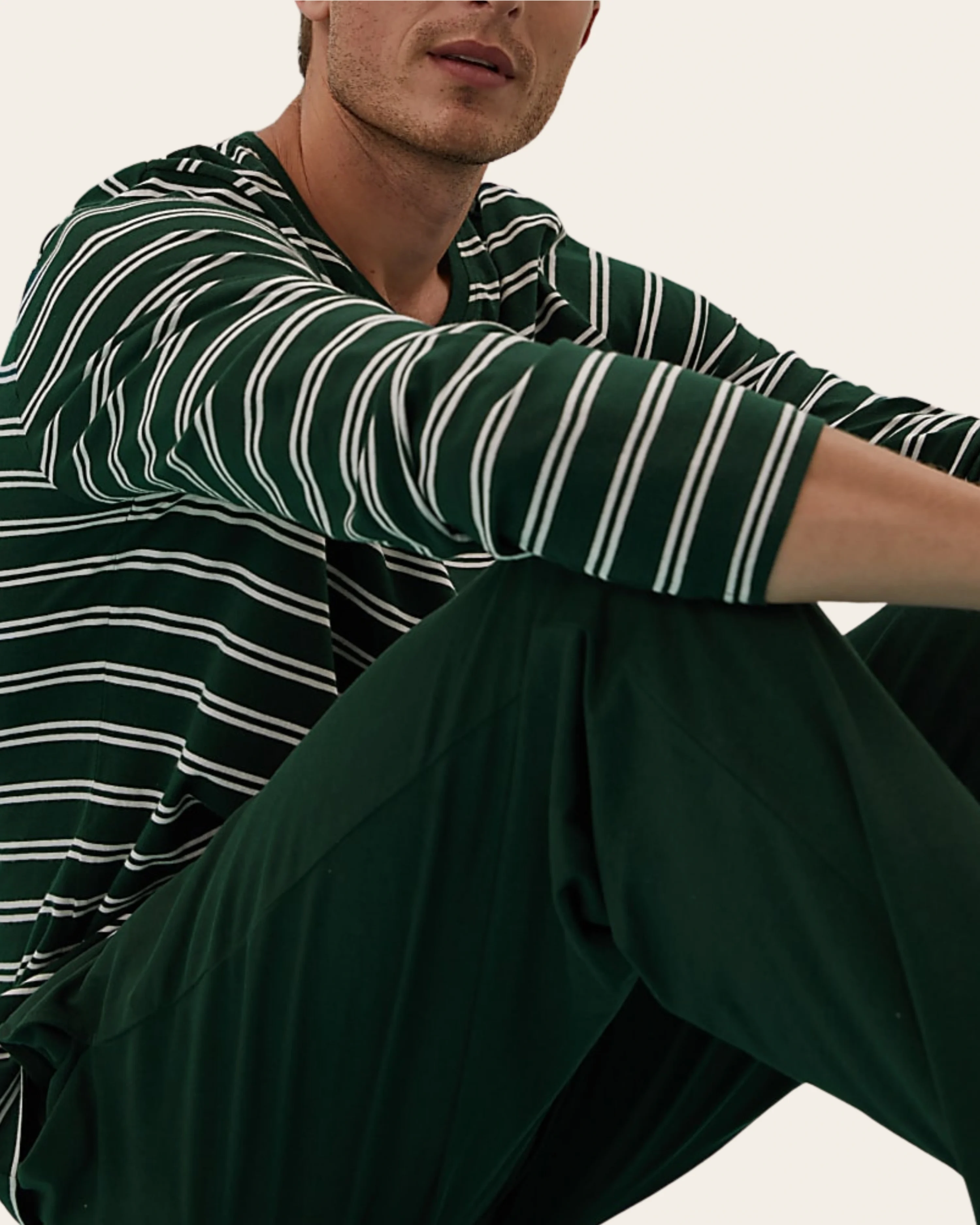 Evergreen Stripe Lounge Set