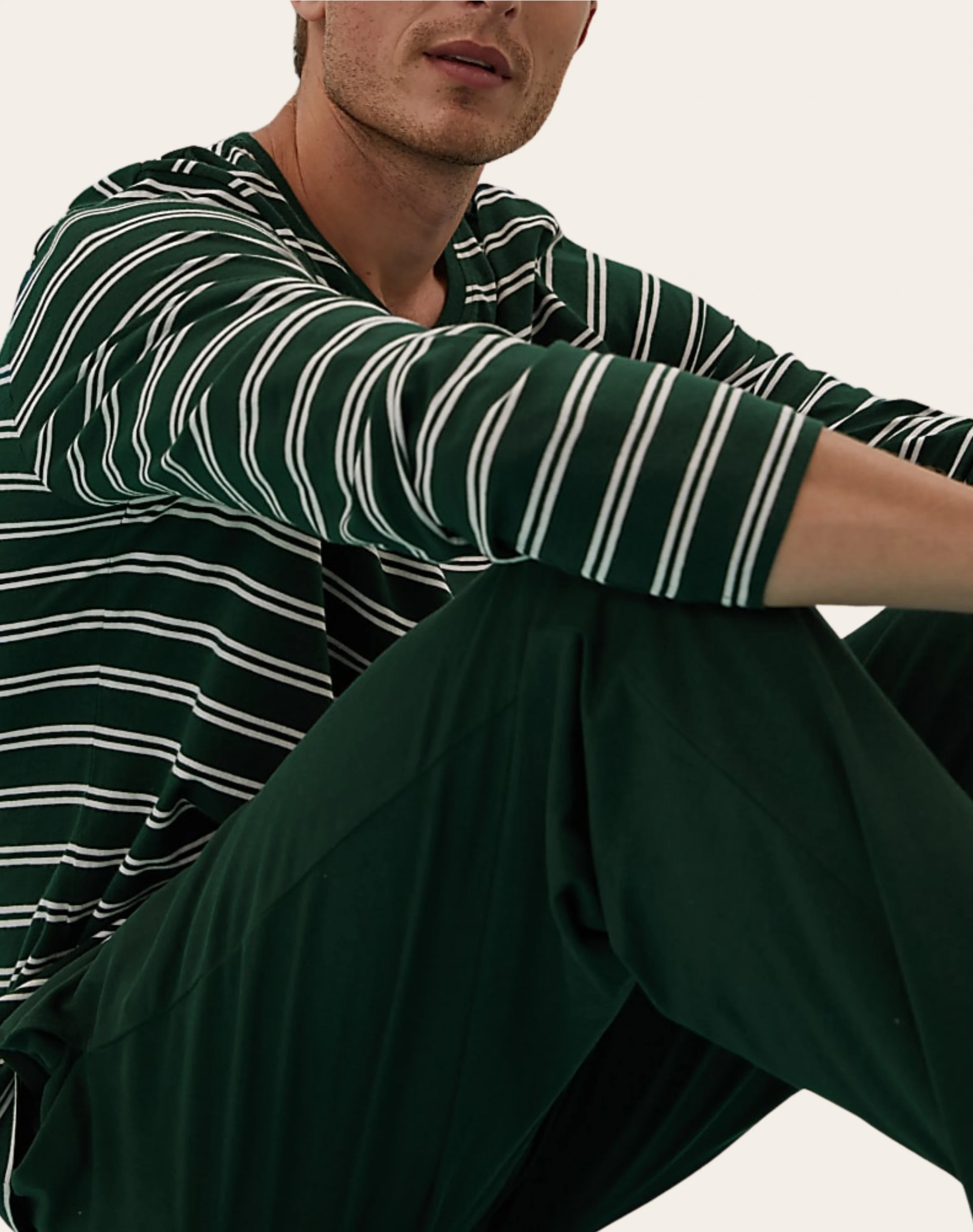 Evergreen Stripe Lounge Set