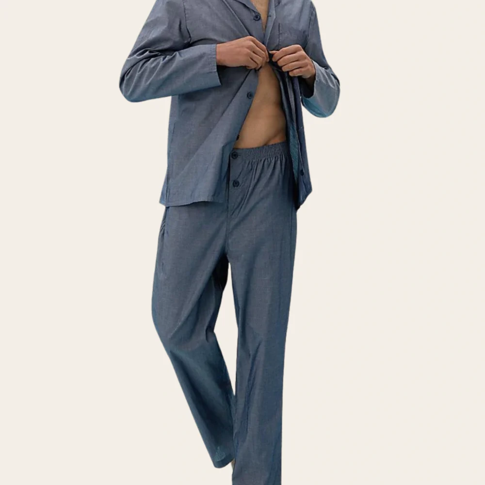 Chambray Geo Buttoned Set