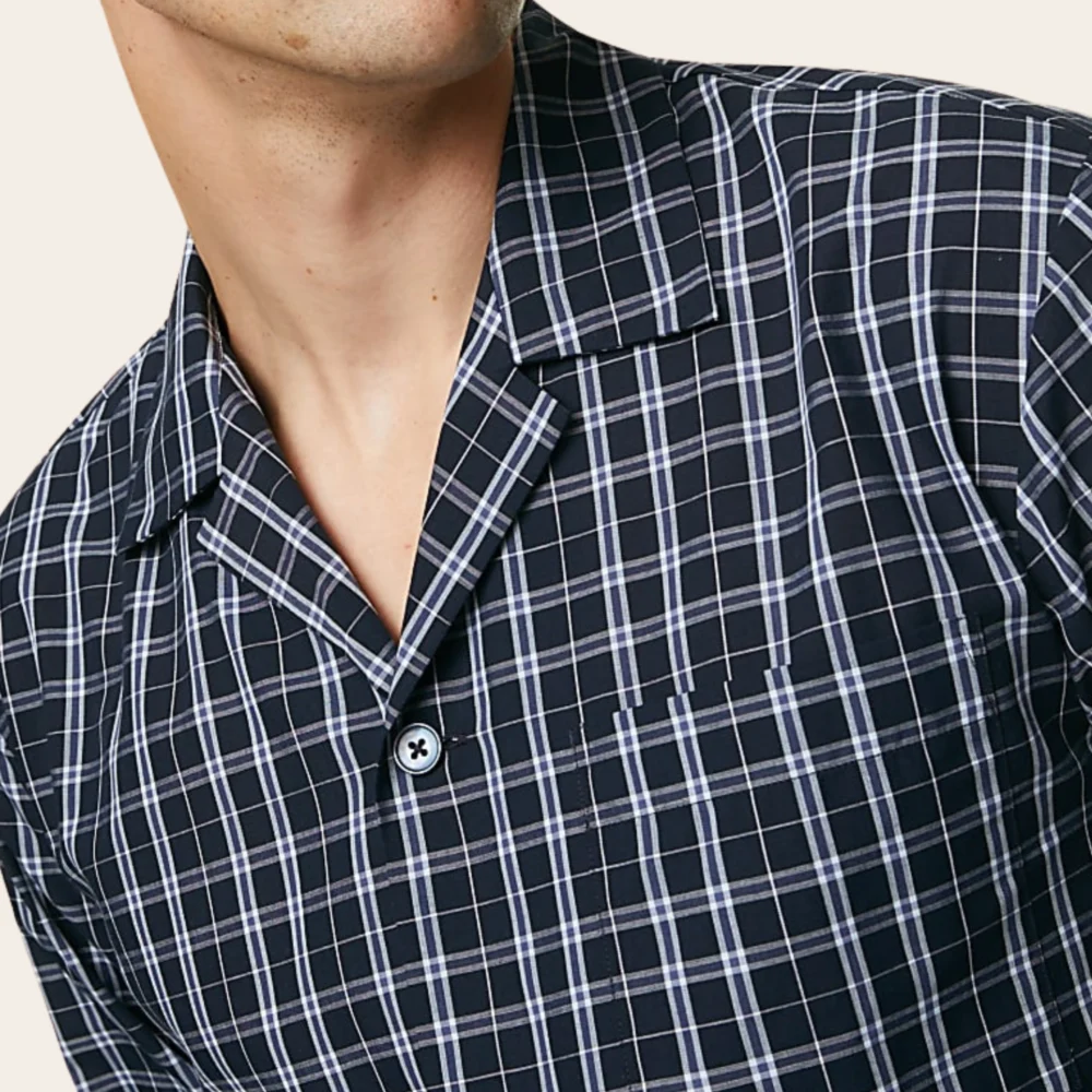 Inkline Grid Buttoned Set