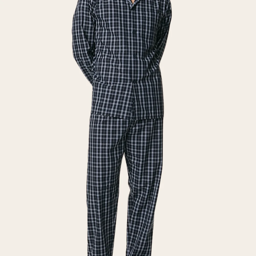 Inkline Grid Buttoned Set